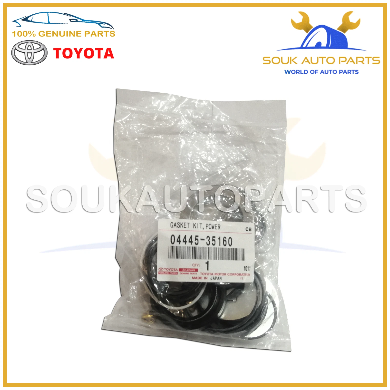 04445-35160 Genuine Toyota GASKET KIT POWER STEERING GEAR (FOR RACK & PINION)