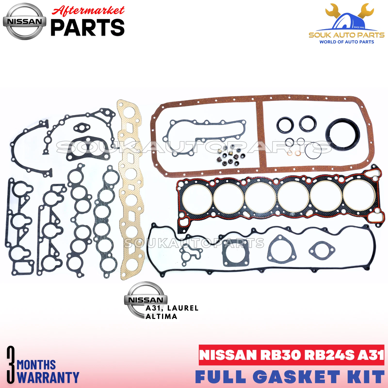 10101-76L25 FULL GASKET KIT FOR NISSAN RB30 RB24S A31 LAUREL ALTIMA