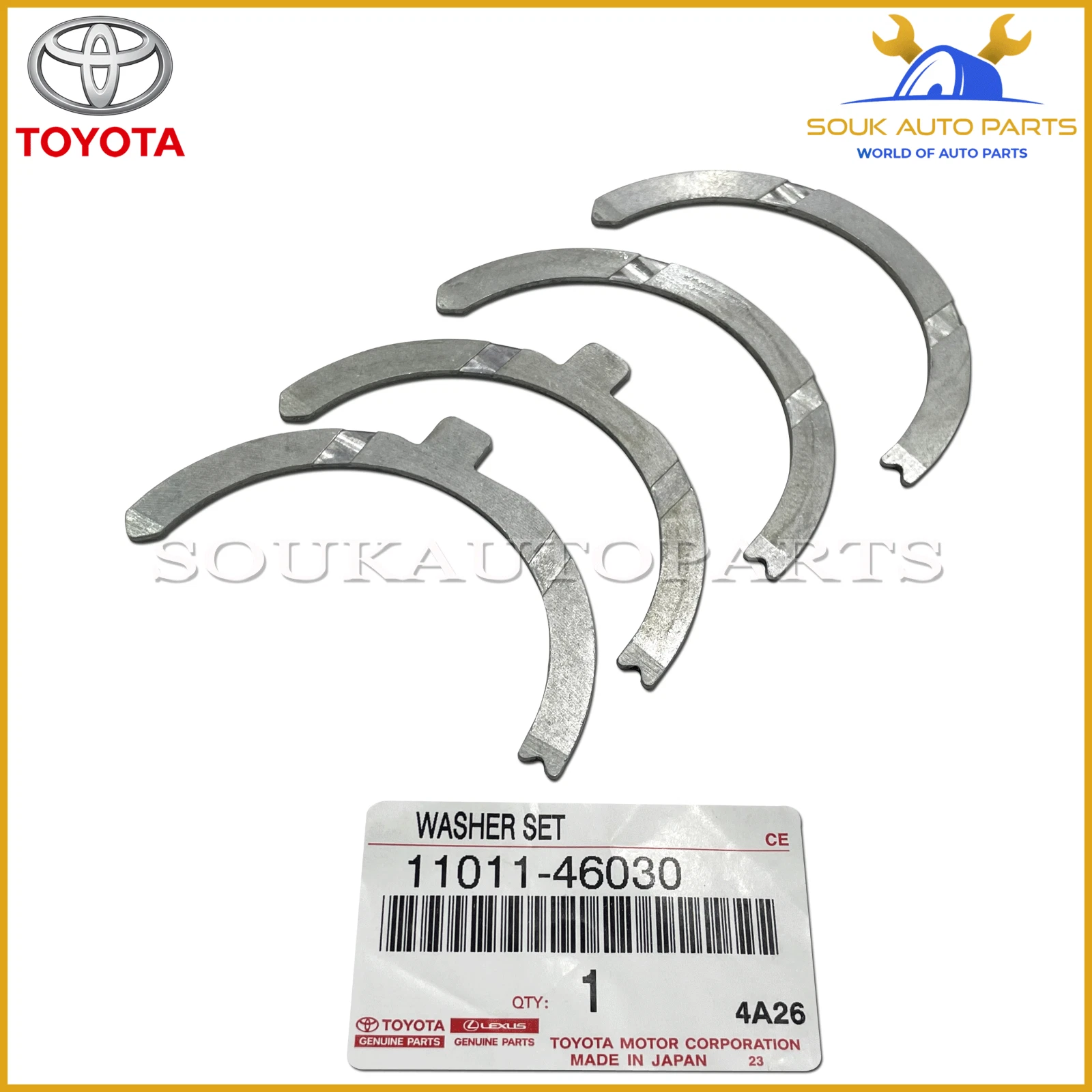 11011-46030 Genuine Toyota WASHER SET, CRANKSHAFT THRUST 1101146030 OEM