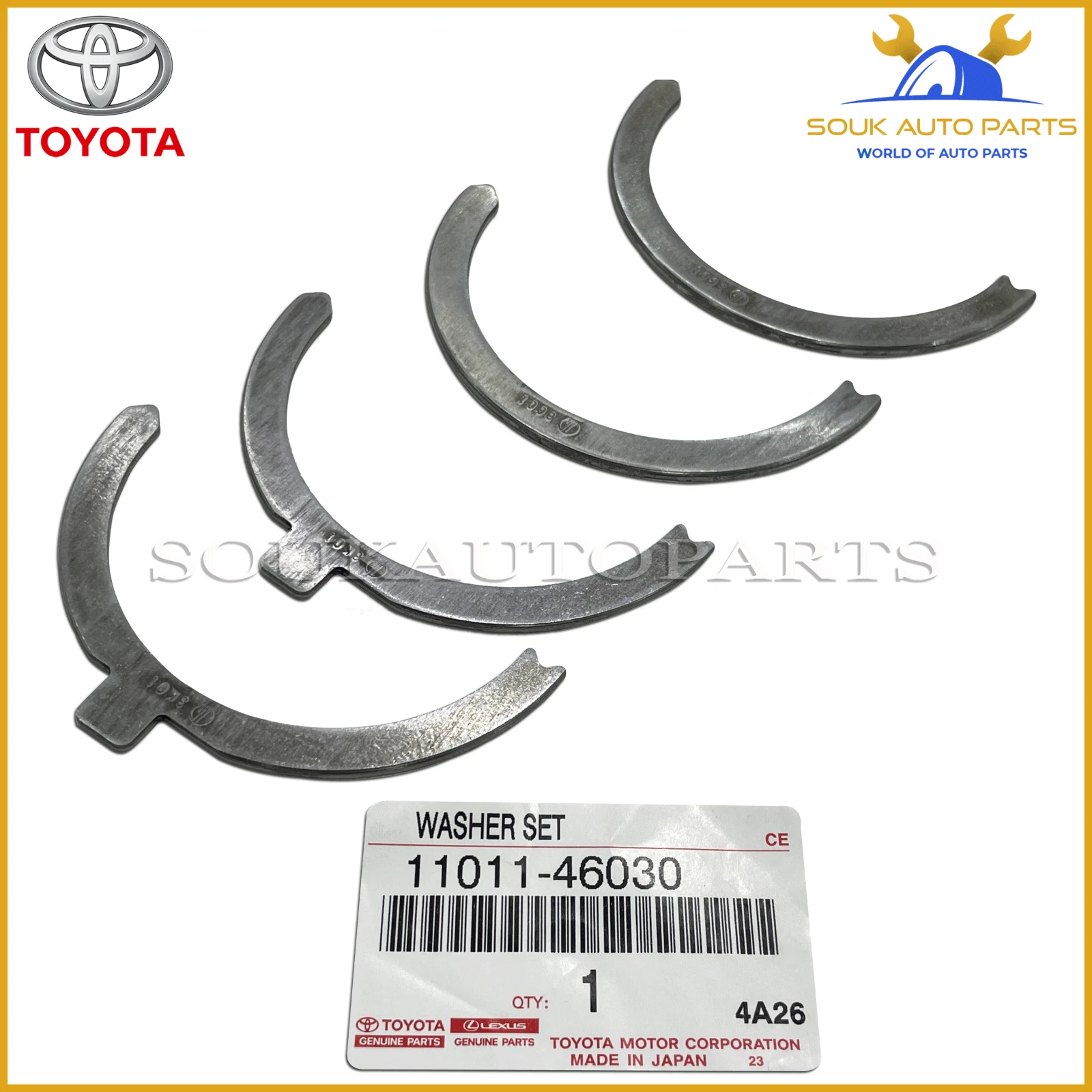 11011-46030 Genuine Toyota WASHER SET, CRANKSHAFT THRUST 1101146030 OEM