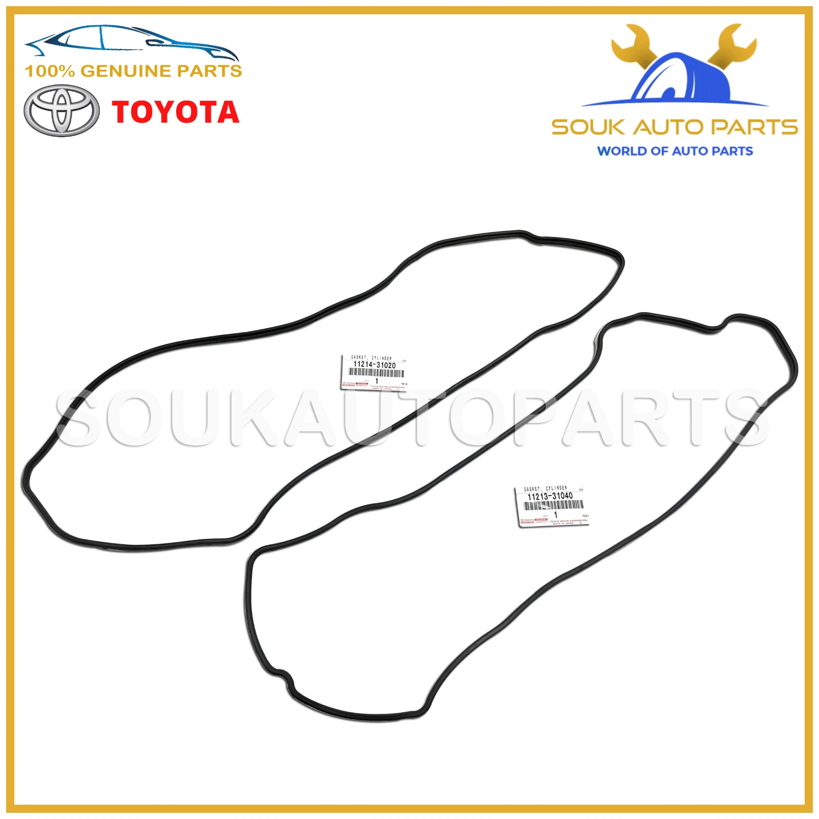 11214-31020 & 11213-31040 Genuine Toyota Lexus VALVE COVER GASKET SET OEM
