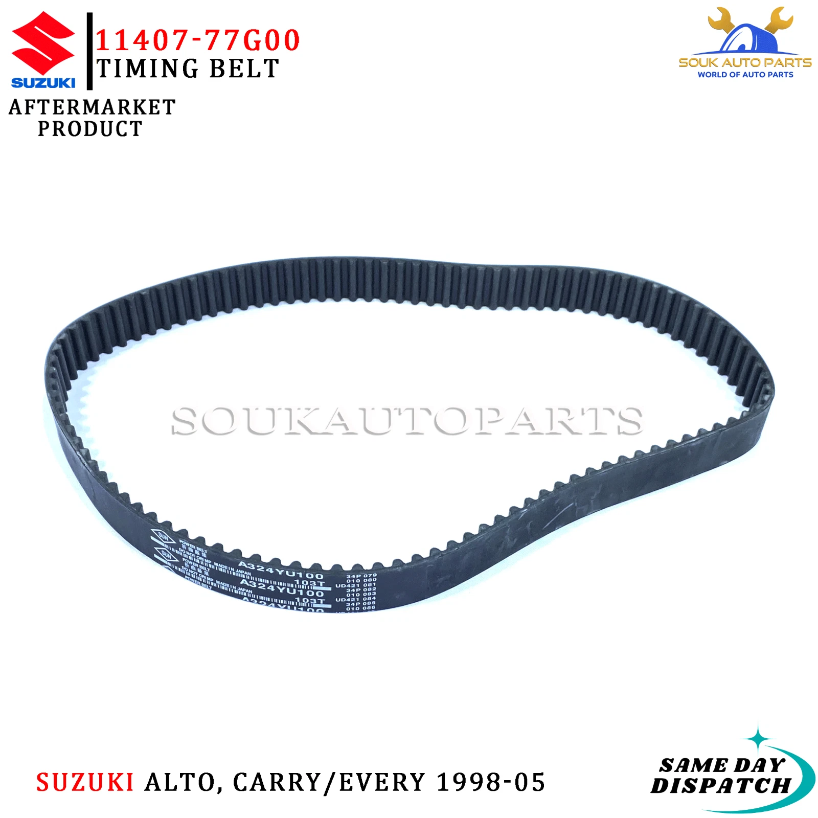 11407-77G00 TIMING BELT for Suzuki CARRY ALTO EVERY A324YU100