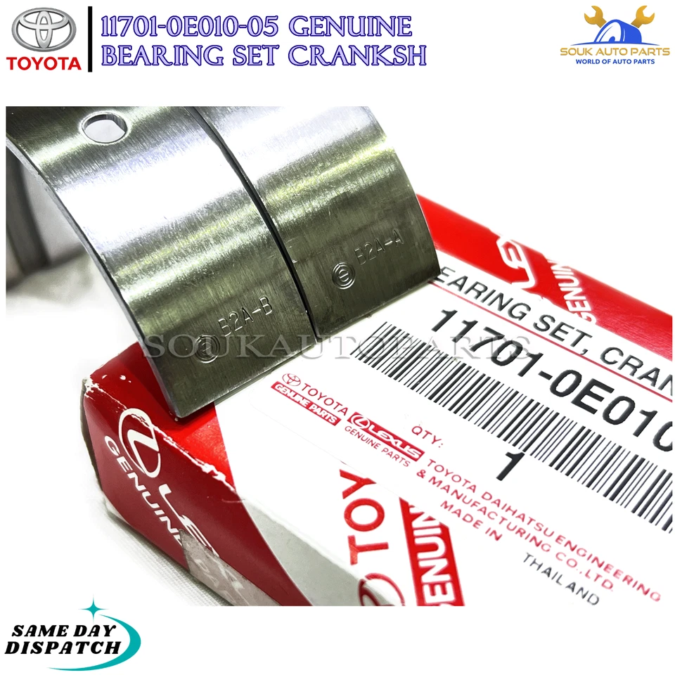 11701-0E010-05 Genuine Toyota BEARING SET CRANKSH 117010E01005 OEM