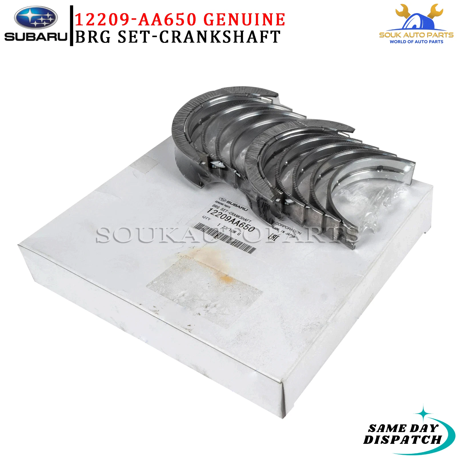 12209-AA650 Genuine Subaru BRG SET-CRANKSHAFT 12209AA650 OEM