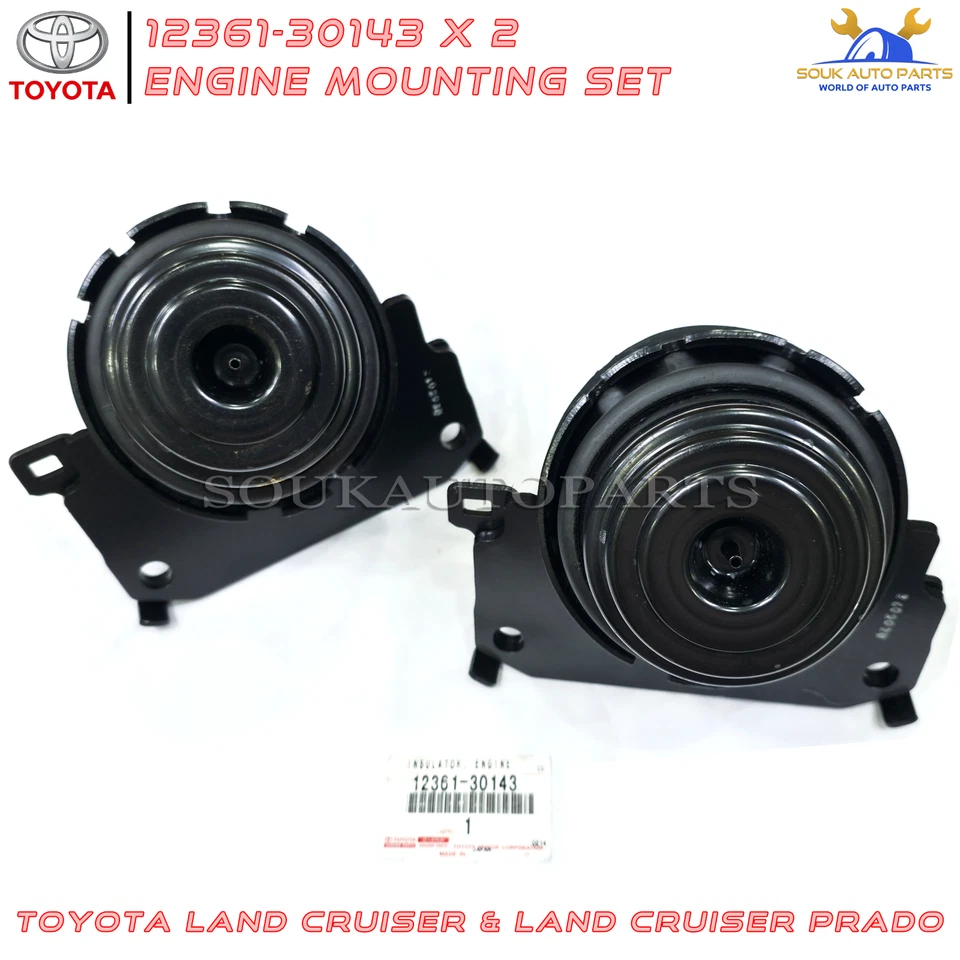 12361-30143 Genuine Toyota FRONT INSULATOR, ENGINE MOUNTING SET 1236130143 OEM