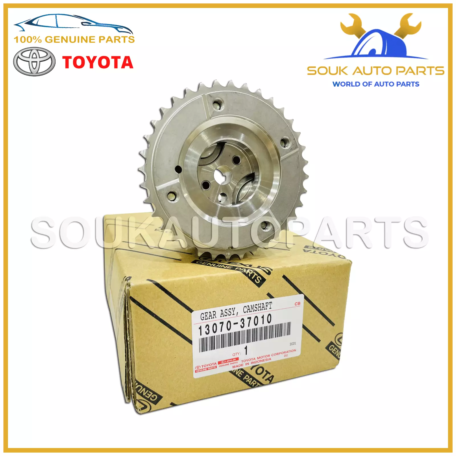 13070-37010 Genuine Toyota GEAR ASSY, CAMSHAFT TIMING EXHAUST OEM COROLLA