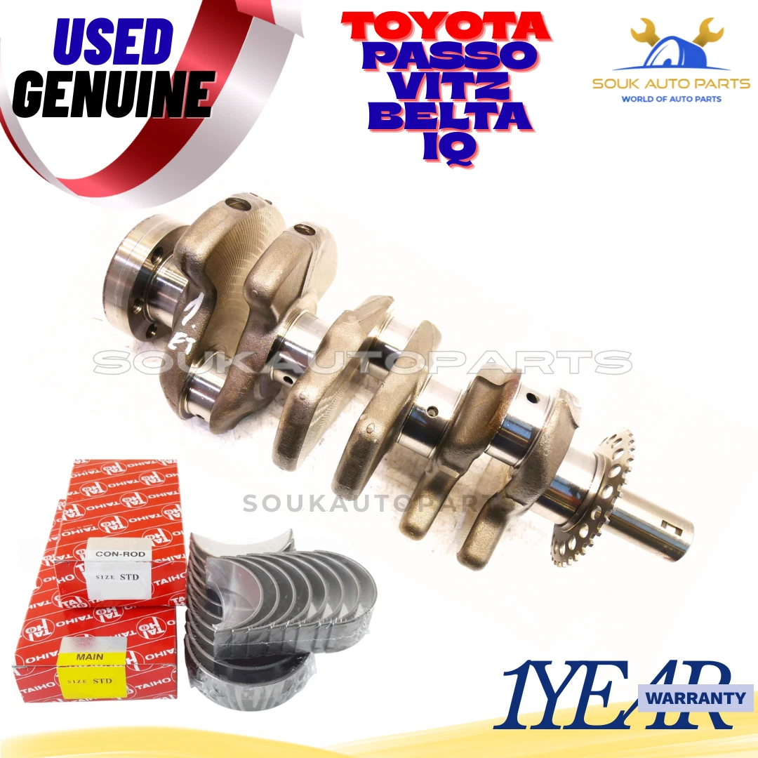 13401-40020 CRANKSHAFT W/BEARINGS Toyota 1KR-FE For PASSO VITZ 1.0Ltr PETROL
