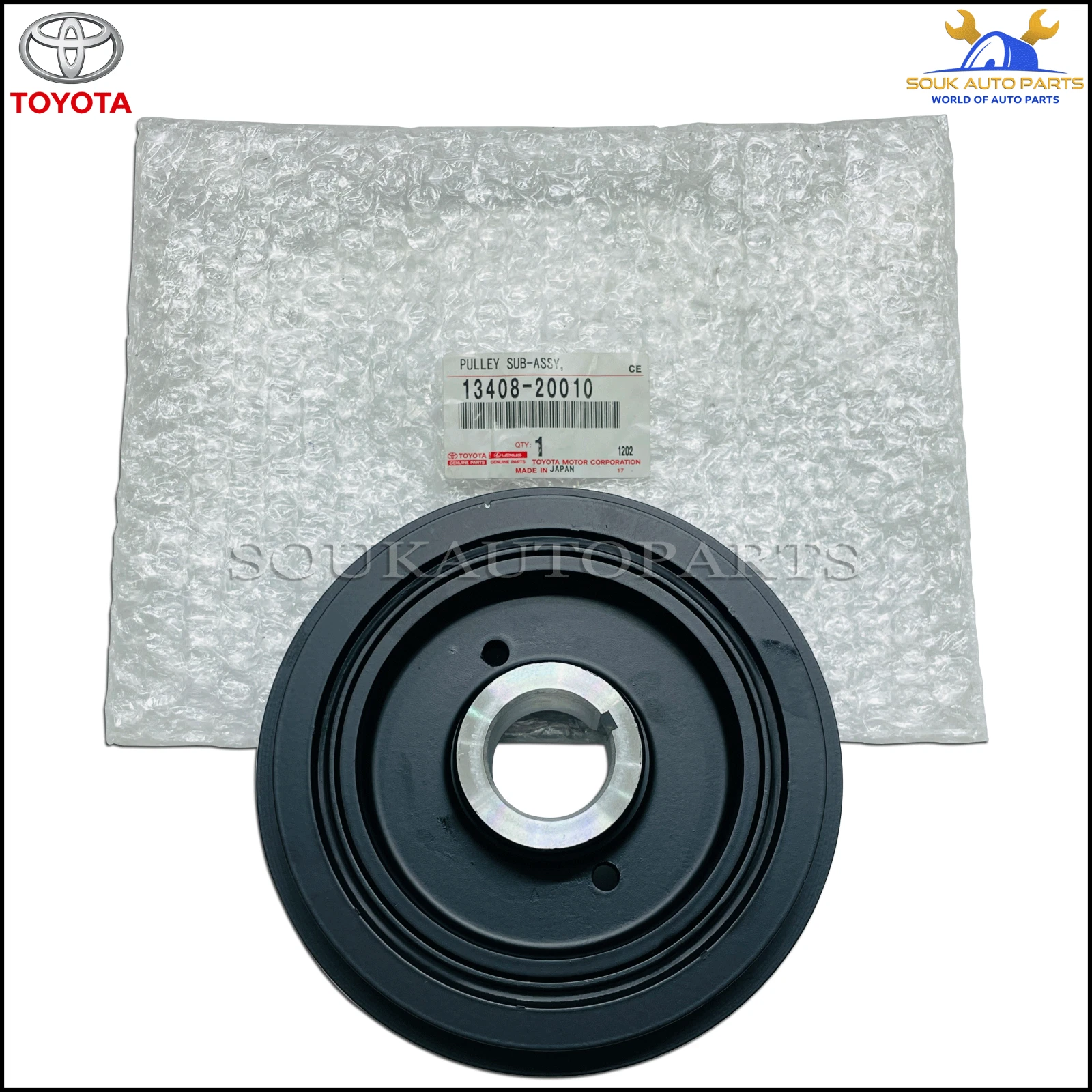 13408-20010 Genuine Toyota PULLEY, CRANKSHAFT FOR ALPHARD SOLARA 1340820010 OEM