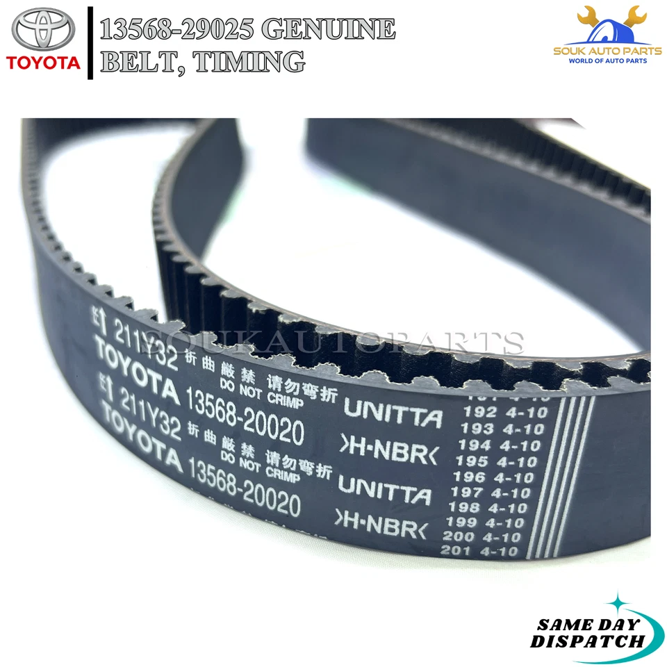 13568-29025 Genuine Toyota BELT, TIMING 1356829025 OEM CAMRY SEINNA Lexus ES300