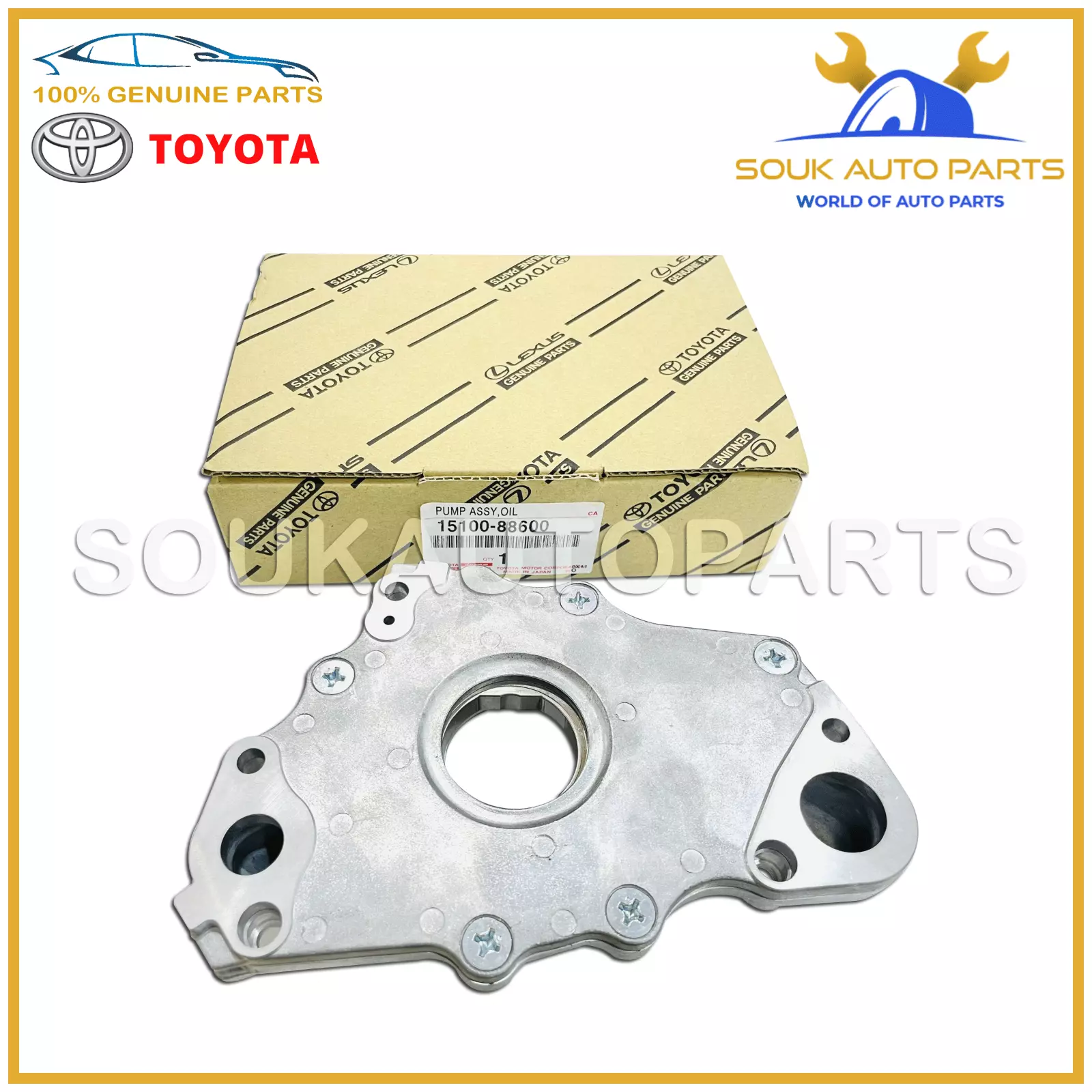 15100-88600 Genuine Toyota OIL PUMP ASSY 2ZZ-GE/FE COROLLA OEM