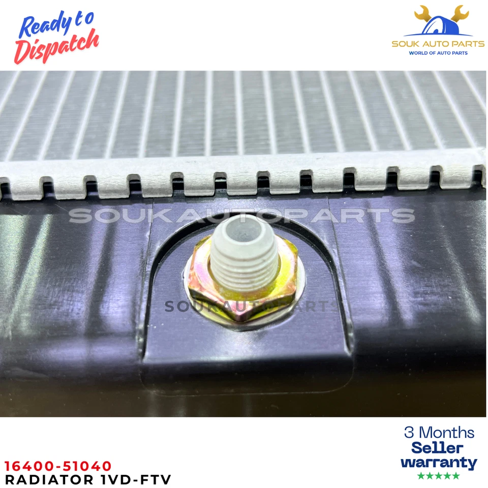 Radiator 16400-51040 1VD-FTV For Toyota Land Cruiser 200 VDJ200 4.5L V8 Diesel