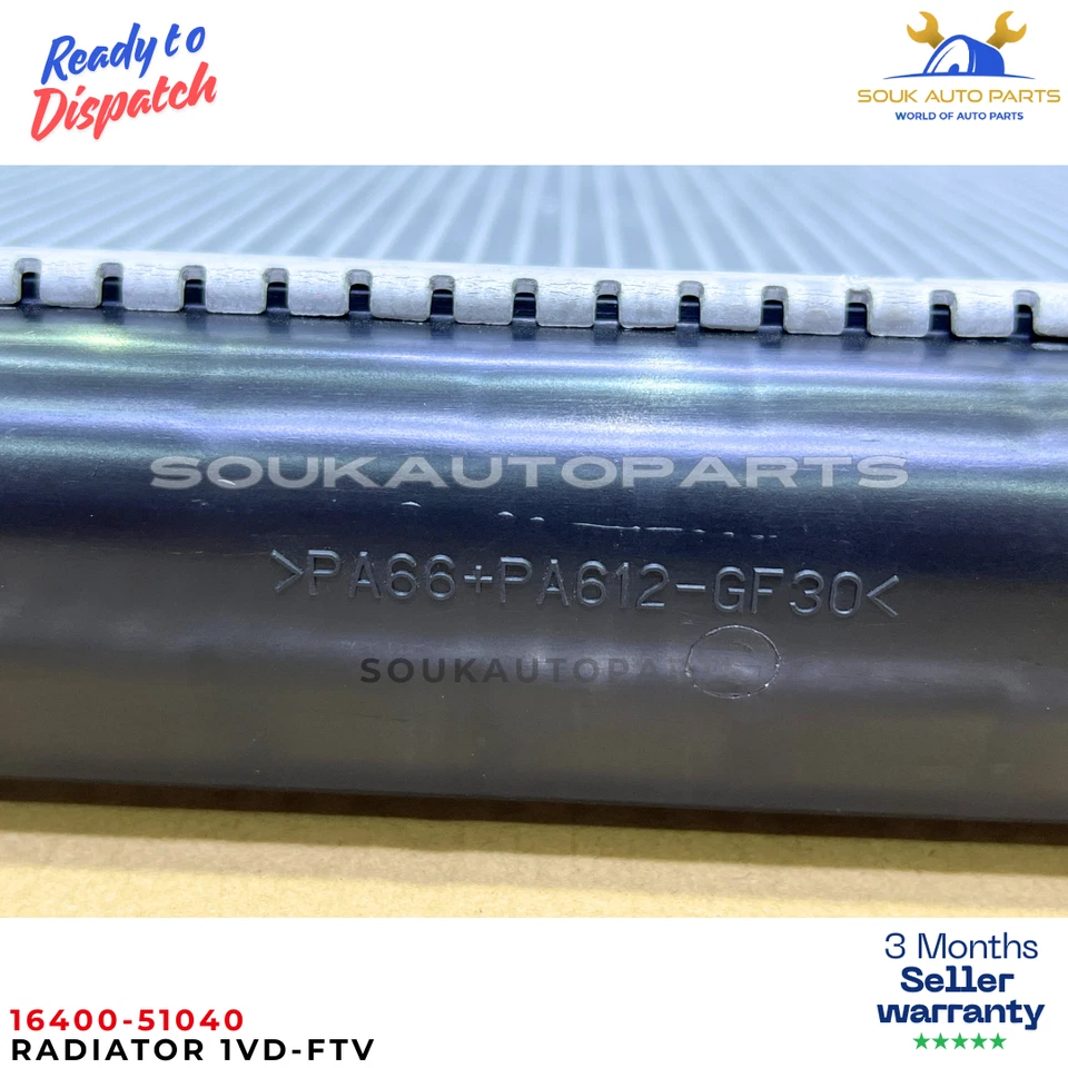 Radiator 16400-51040 1VD-FTV For Toyota Land Cruiser 200 VDJ200 4.5L V8 Diesel