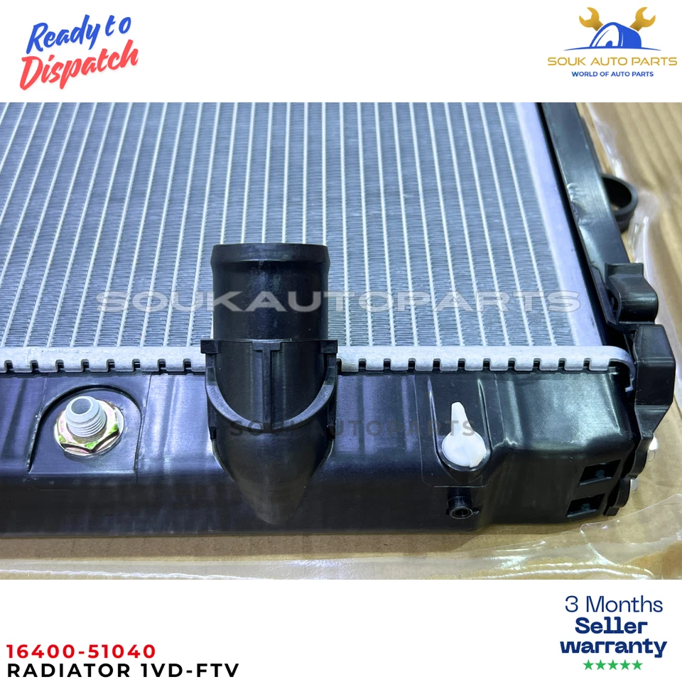 Radiator 16400-51040 1VD-FTV For Toyota Land Cruiser 200 VDJ200 4.5L V8 Diesel