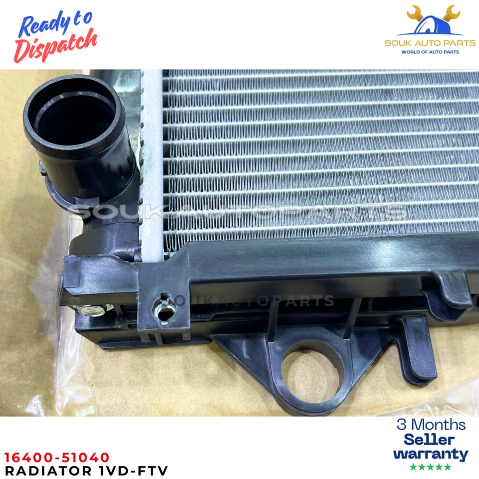 Radiator 16400-51040 1VD-FTV For Toyota Land Cruiser 200 VDJ200 4.5L V8 Diesel