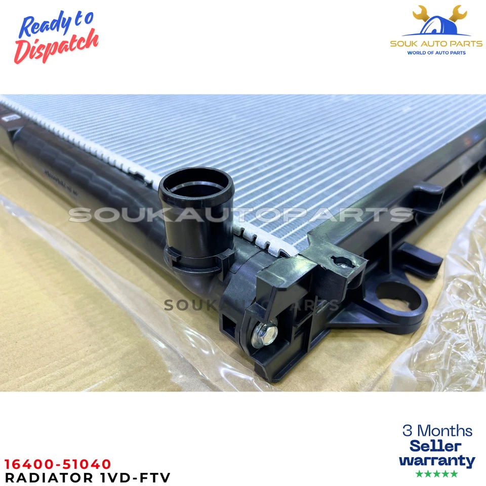 Radiator 16400-51040 1VD-FTV For Toyota Land Cruiser 200 VDJ200 4.5L V8 Diesel
