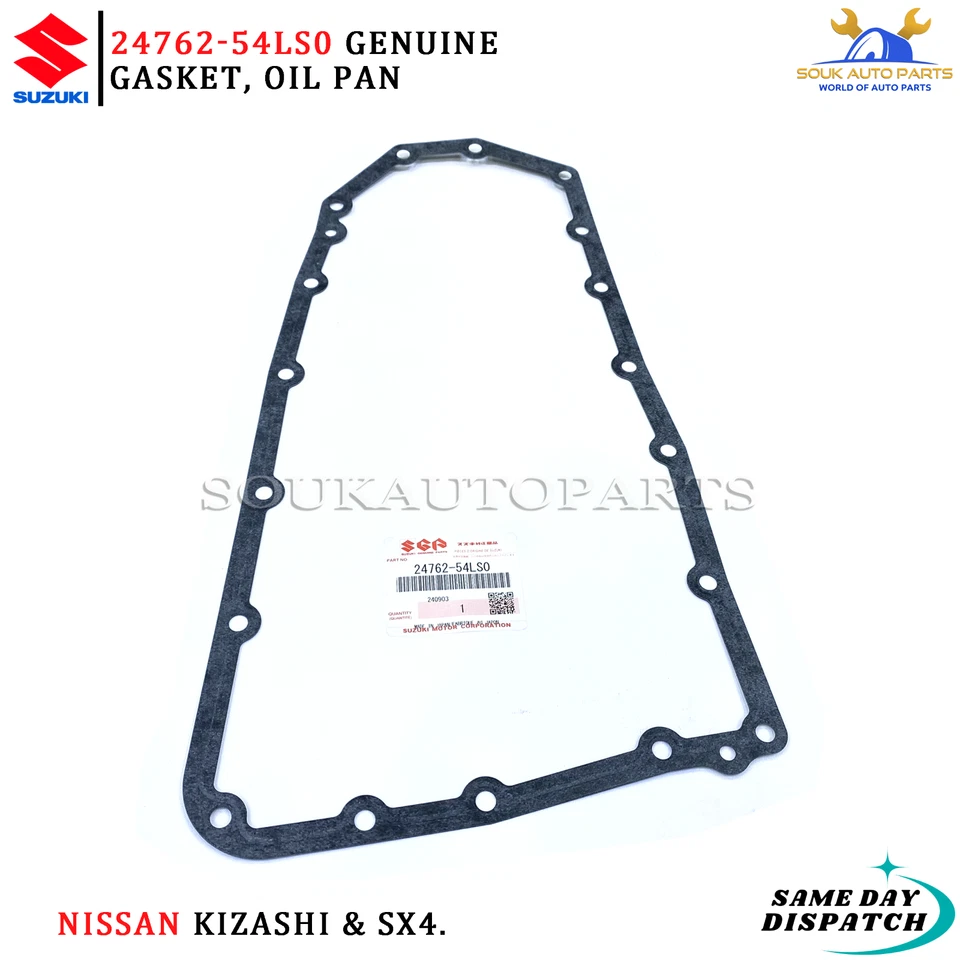 24762-54LS0 Genuine Suzuki GASKET, OIL PAN 2476254LS0 OEM Kizashi SX4