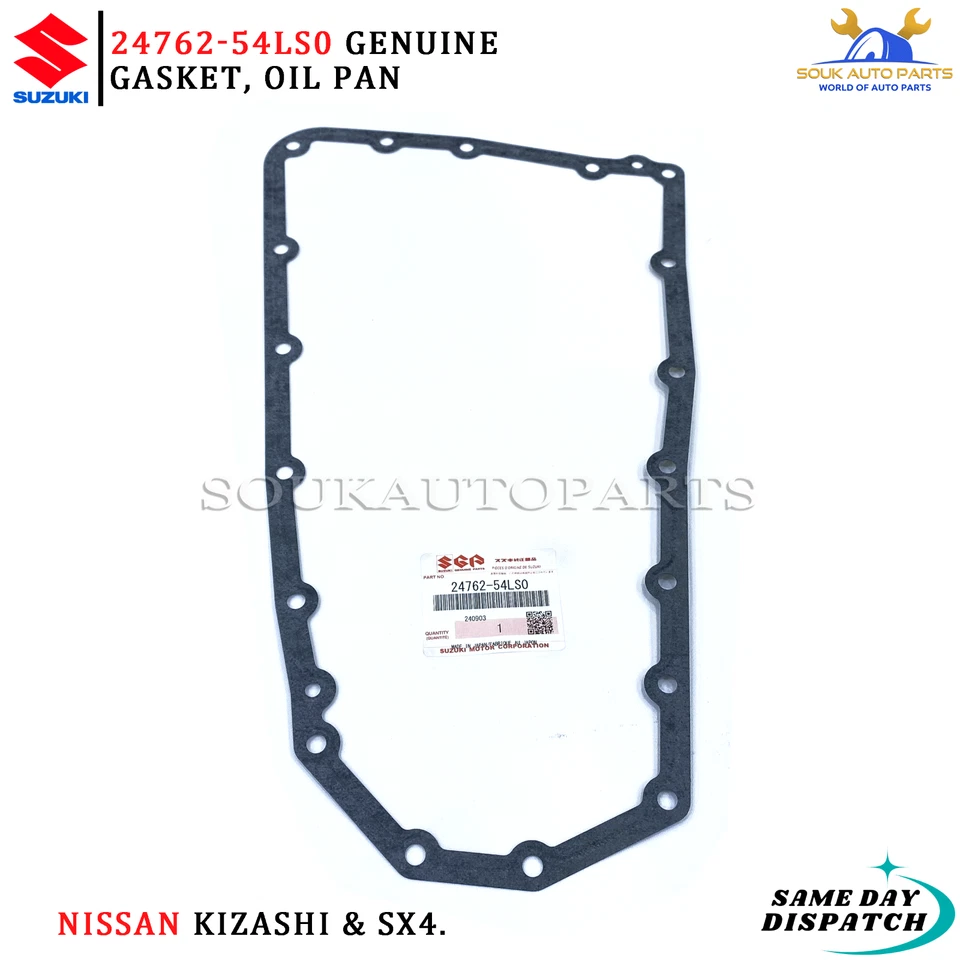 24762-54LS0 Genuine Suzuki GASKET, OIL PAN 2476254LS0 OEM Kizashi SX4