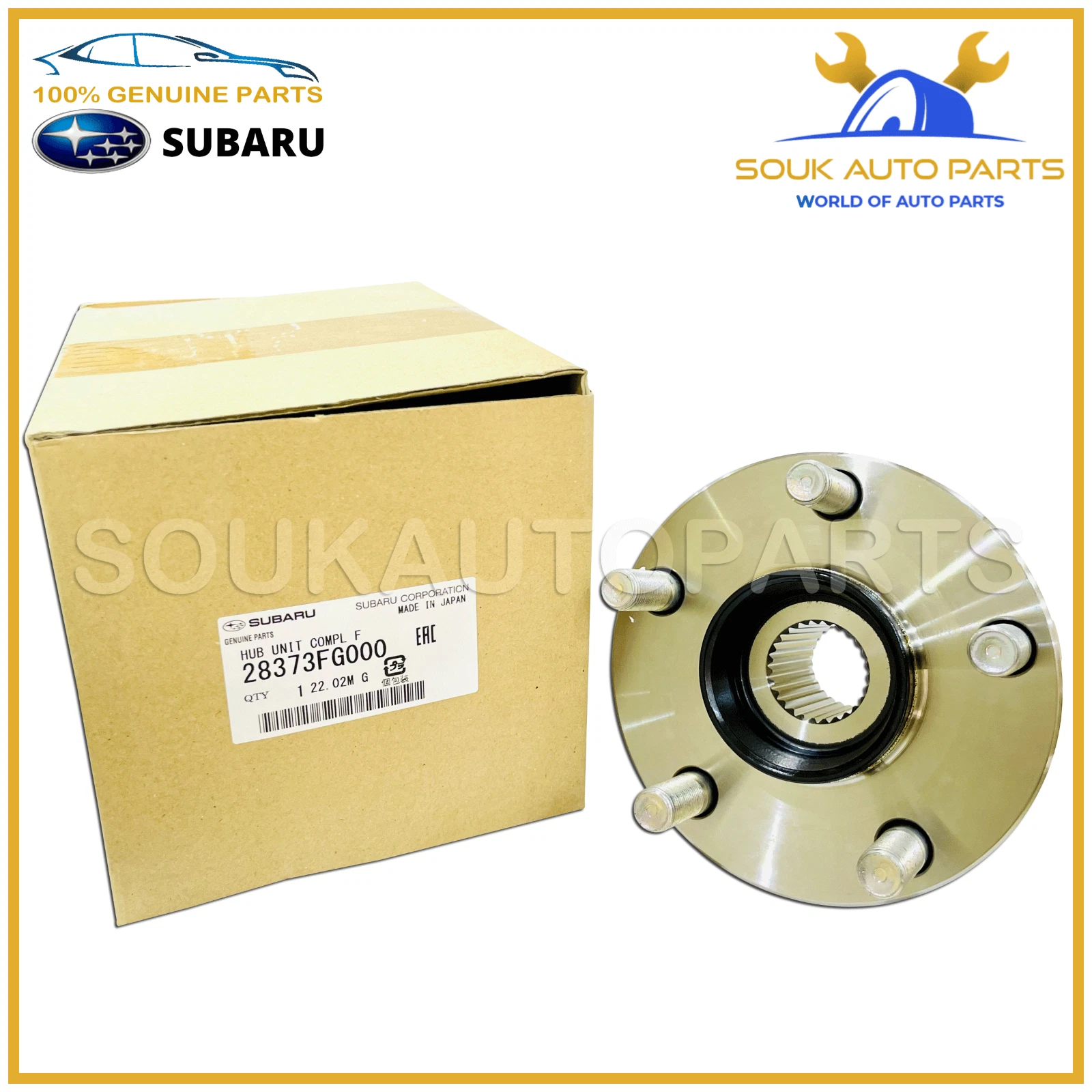 28373-FG000 Genuine Subaru FRONT WHEEL HUB ASSY 28373FG000 OEM