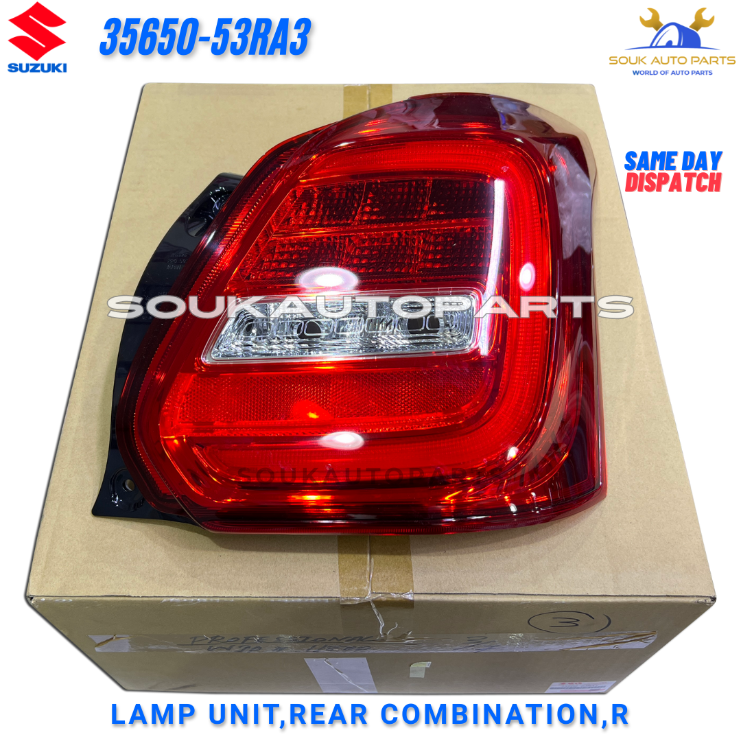 35650-53RA3 Genuine Suzuki LAMP UNIT, REAR COMBINATION, RH 3565053RA3 OEM SWIFT