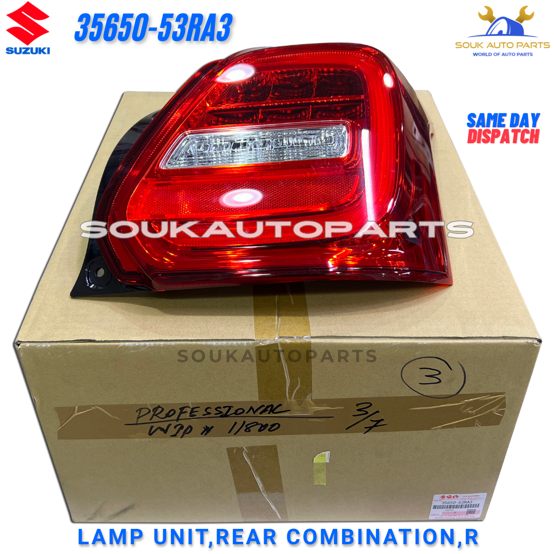 35650-53RA3 Genuine Suzuki LAMP UNIT, REAR COMBINATION, RH 3565053RA3 OEM SWIFT
