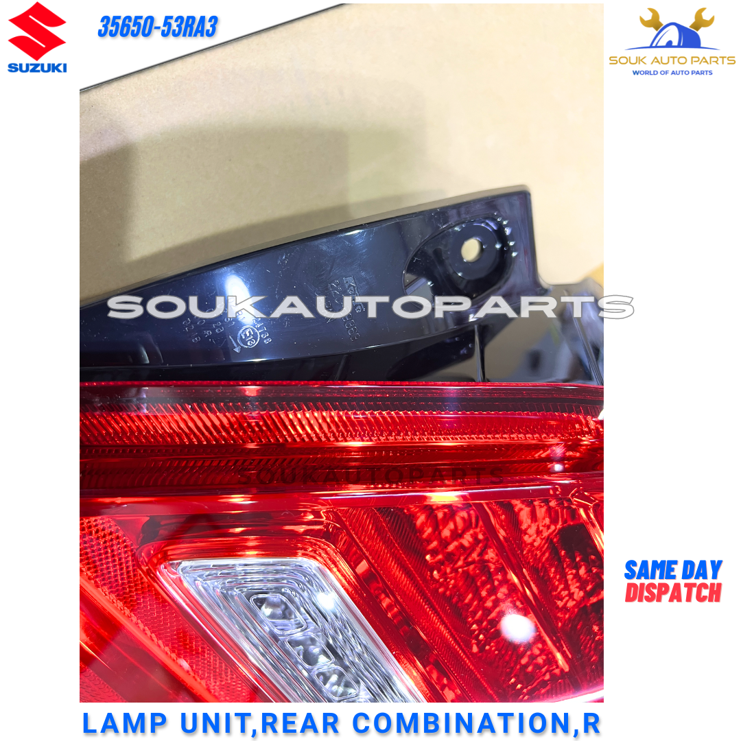 35650-53RA3 Genuine Suzuki LAMP UNIT, REAR COMBINATION, RH 3565053RA3 OEM SWIFT