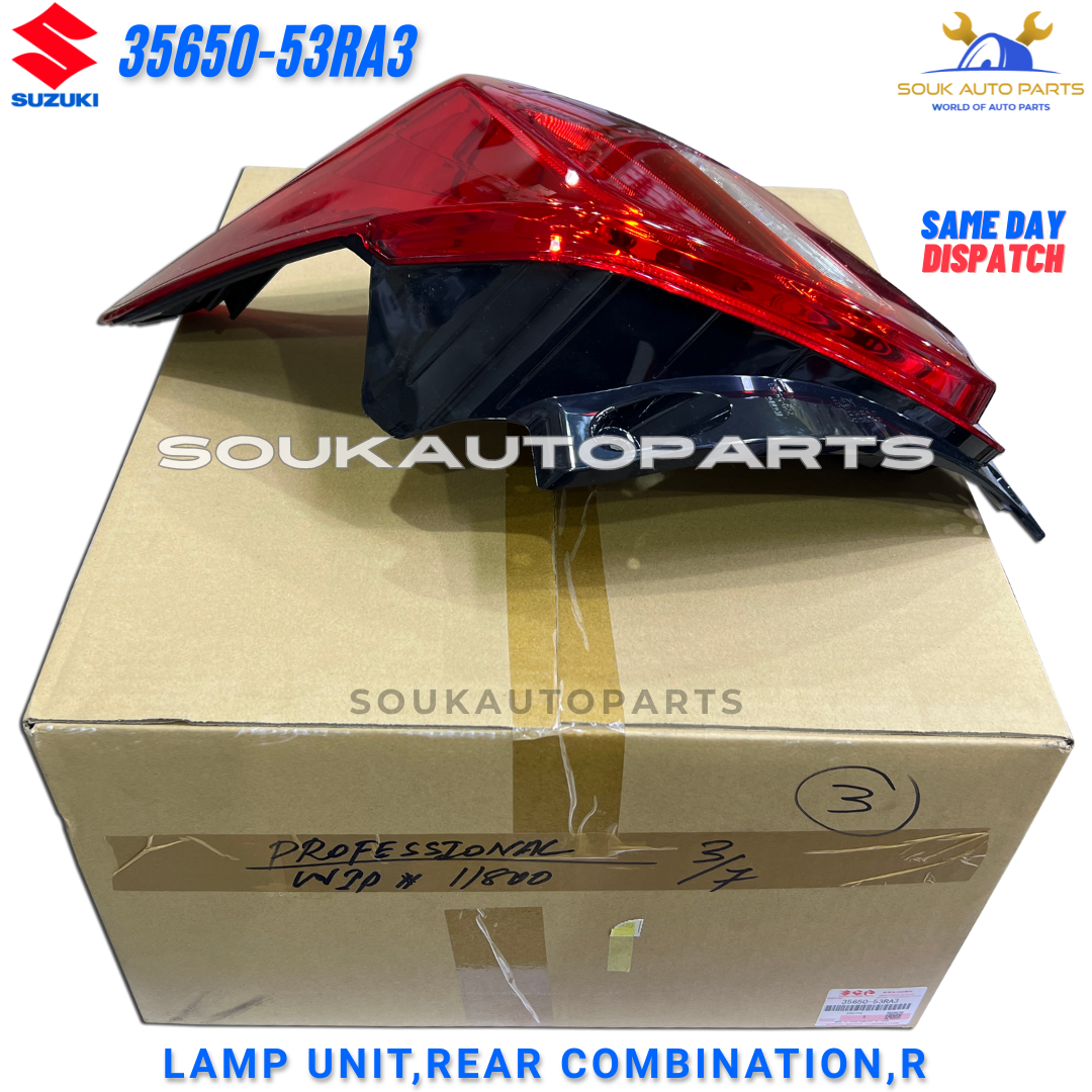 35650-53RA3 Genuine Suzuki LAMP UNIT, REAR COMBINATION, RH 3565053RA3 OEM SWIFT