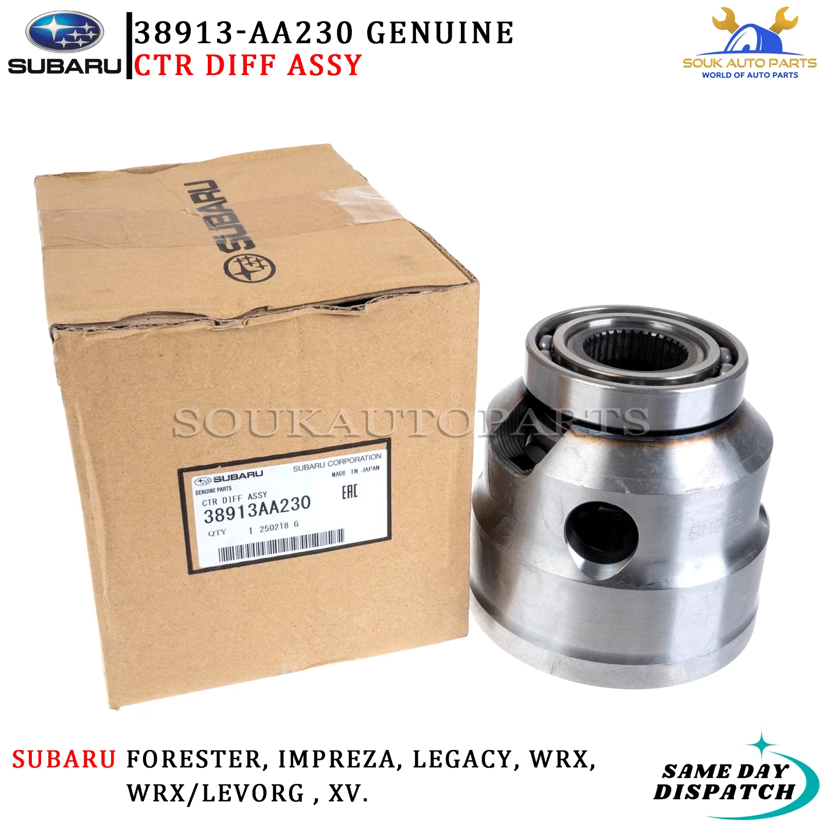 38913-AA230 GENUINE SUBARU CTR DIFF ASSY 38913AA230 OEM