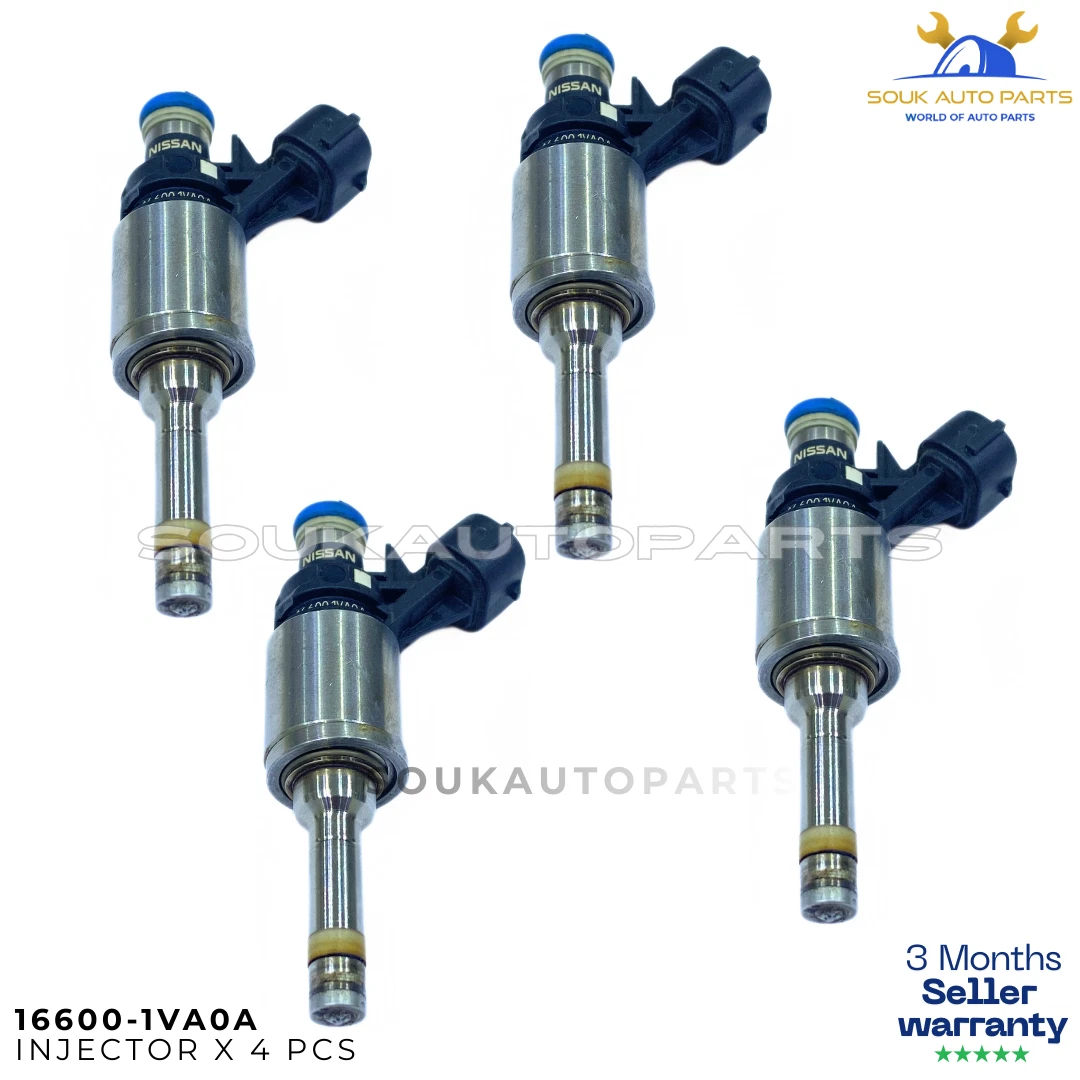 4 x FUEL INJECTOR 16600-1VA0A Genuine 2014-2019 Nissan JUKE F15 1.6 PETROL NISMO