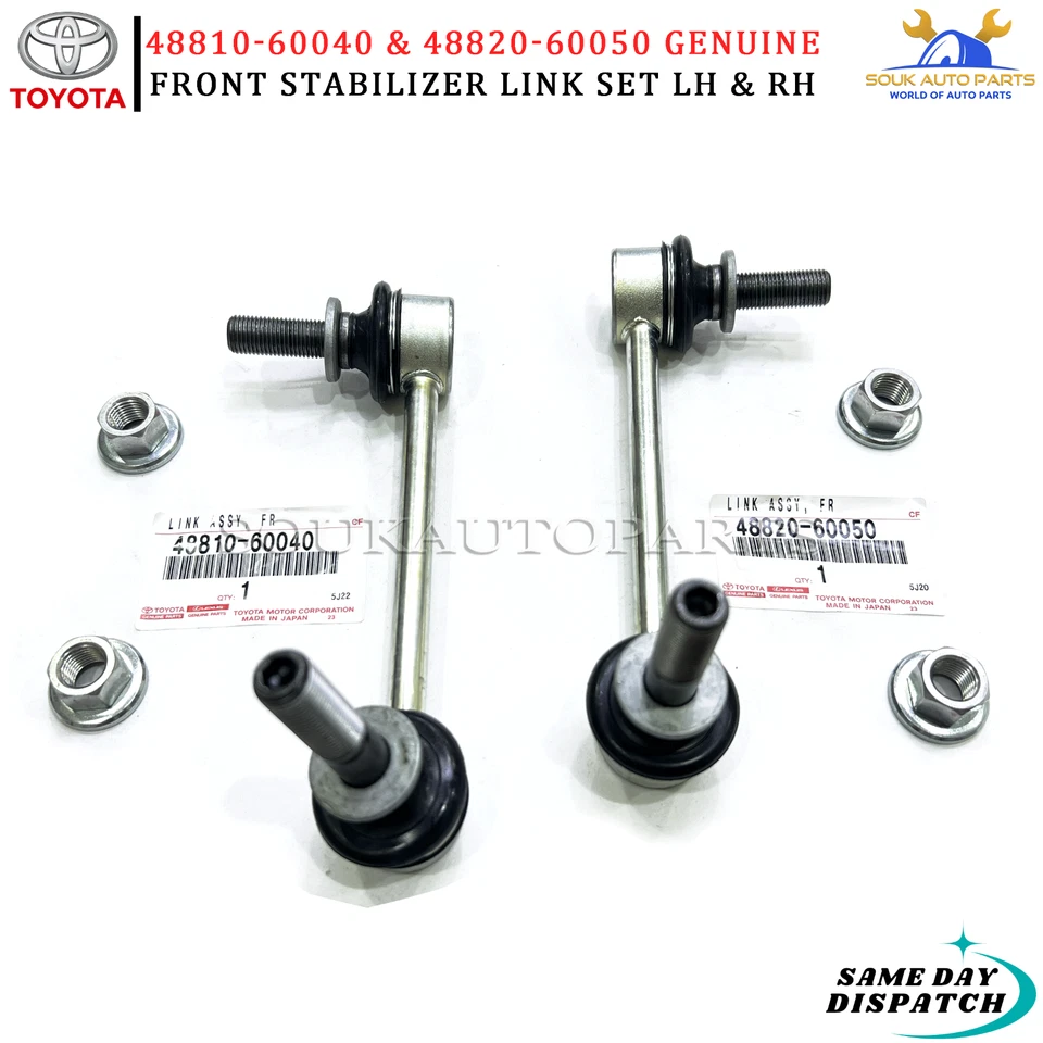 48810-60040 & 48820-60050 Genuine Toyota FRONT STABILIZER LINK SET LH & RH