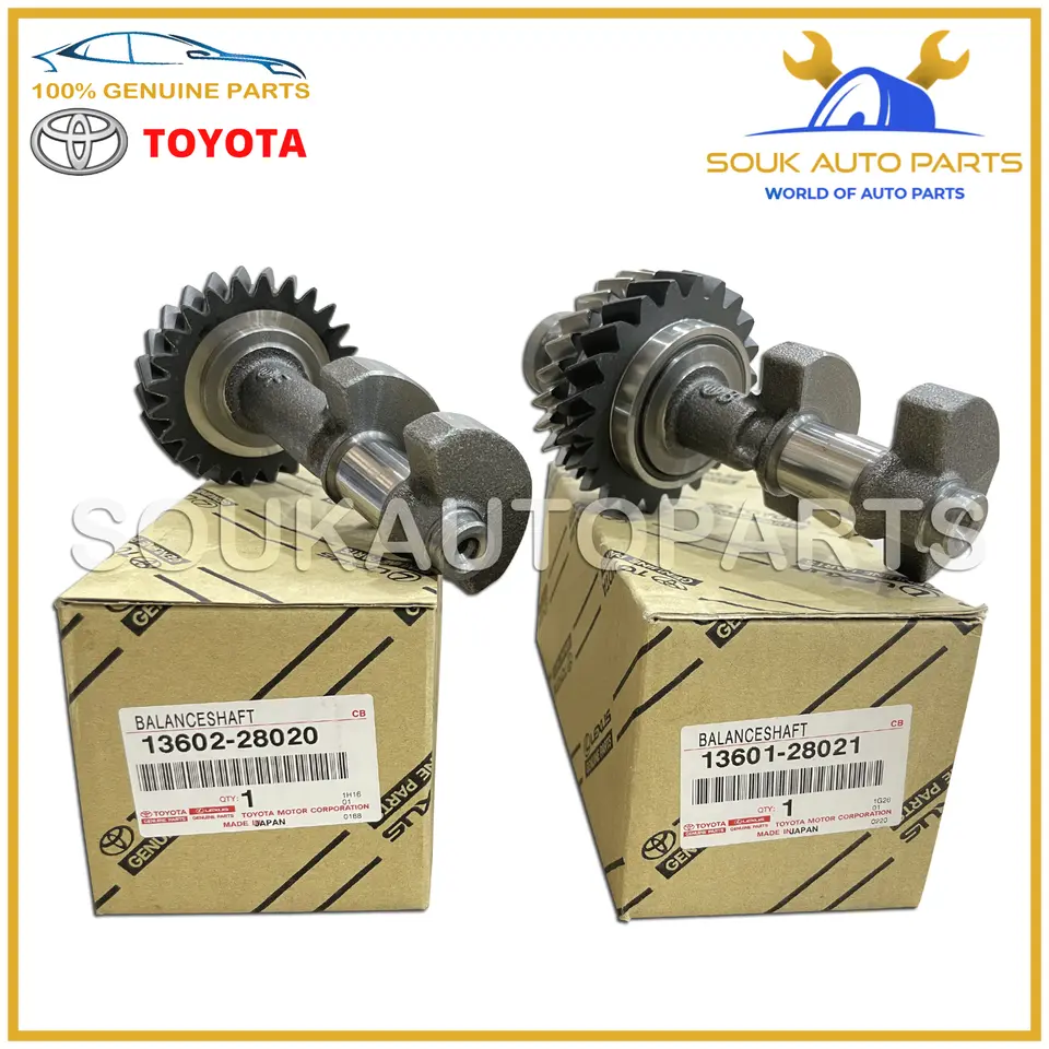13601-28021 13602-28020 Genuine Toyota BALANCE SHAFT SET 2AZ-FE NO.1 & NO.2 2.4L