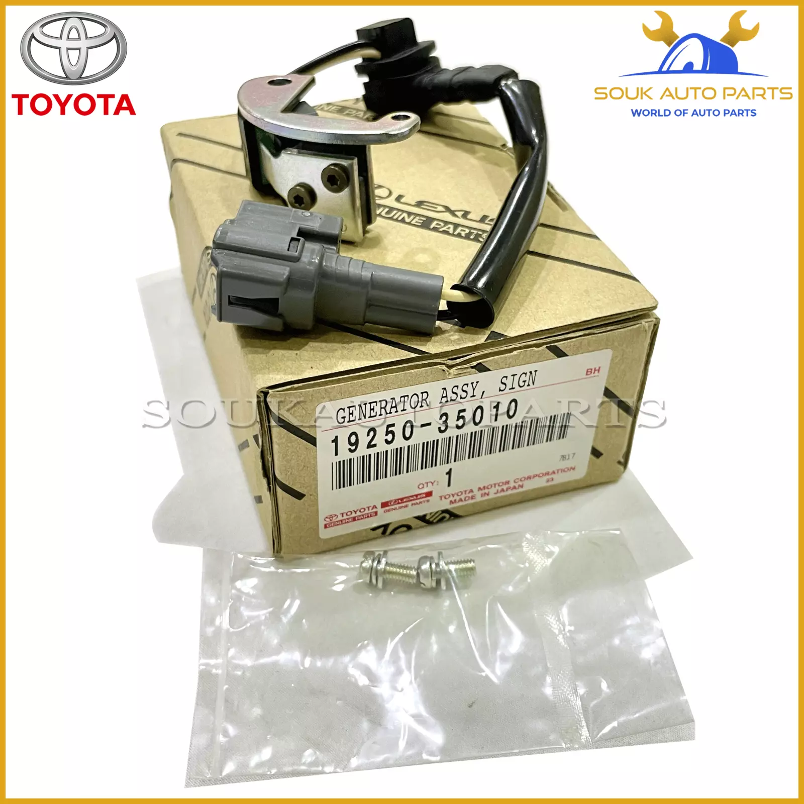 19250-35010 Genuine Toyota GENERATOR ASSY, SIGNAL 1925035010 OEM