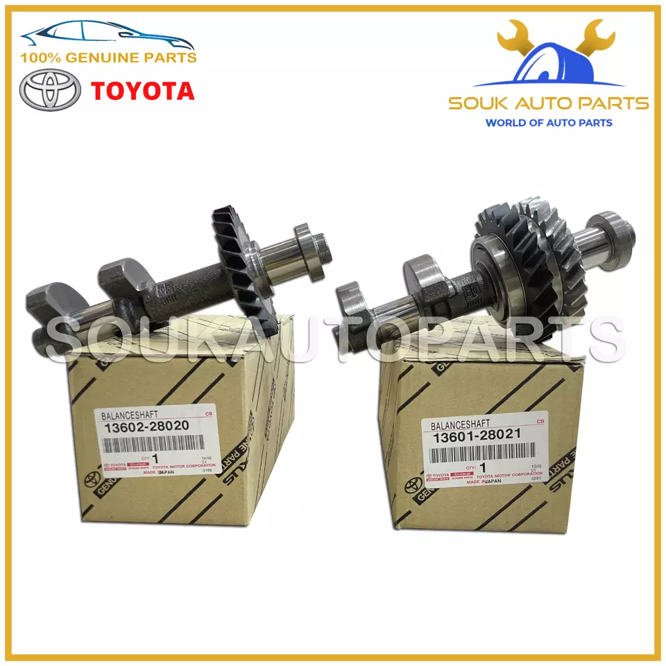 13601-28021 13602-28020 Genuine Toyota BALANCE SHAFT SET 2AZ-FE NO.1 & NO.2 2.4L