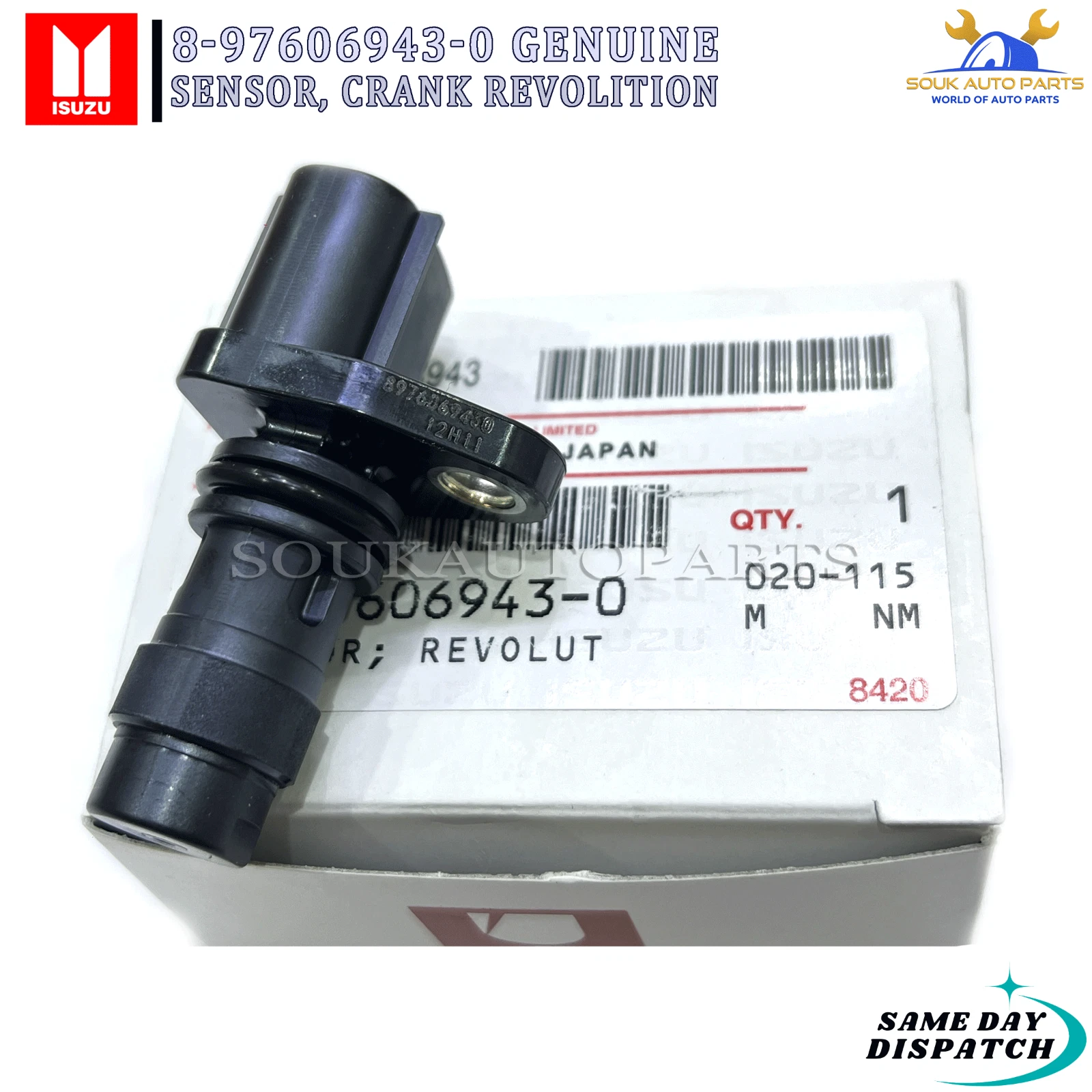 8-97606943-0 Genuine Isuzu SENSOR, CRANK REVOLITION
