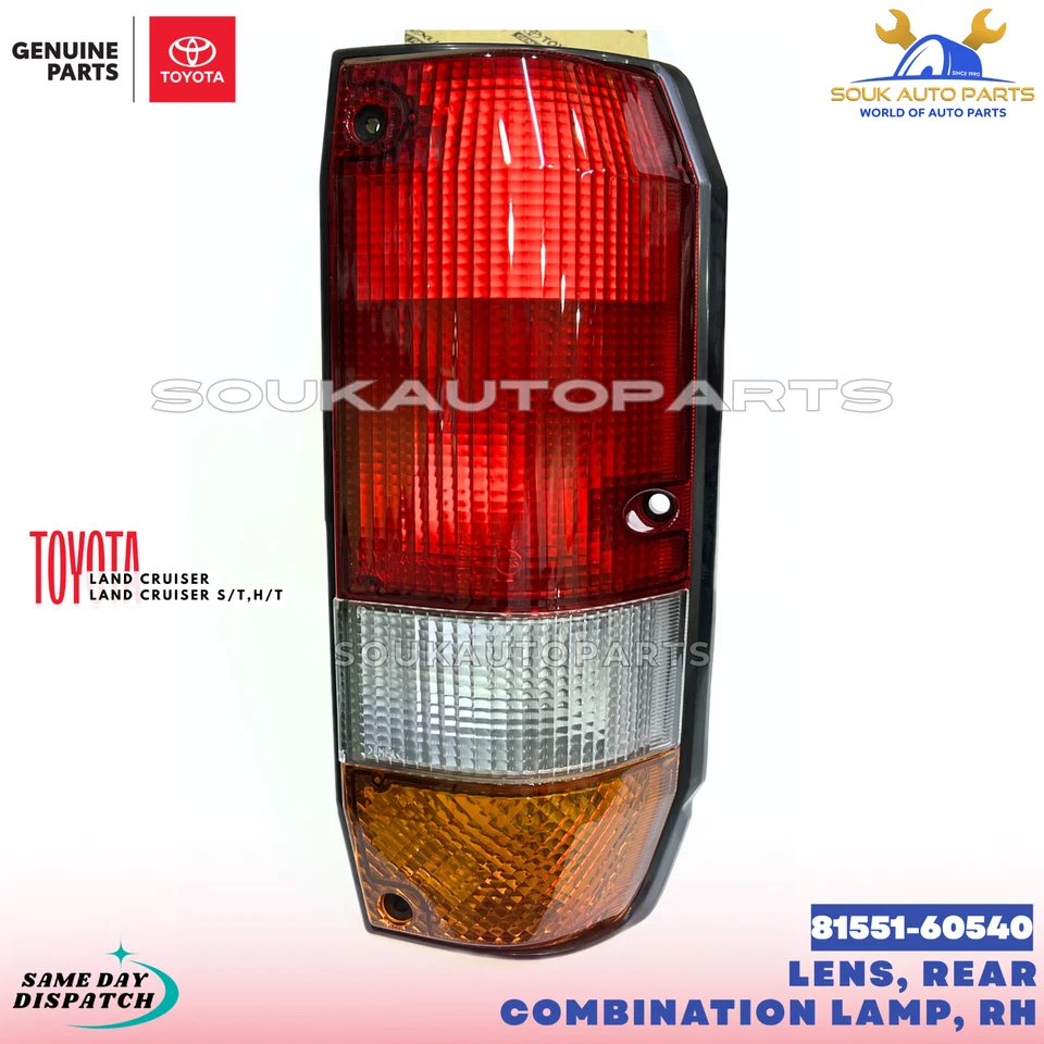 81551-60540 Genuine Toyota LENS, REAR COMBINATION LAMP, RH 8155160540 OEM LC