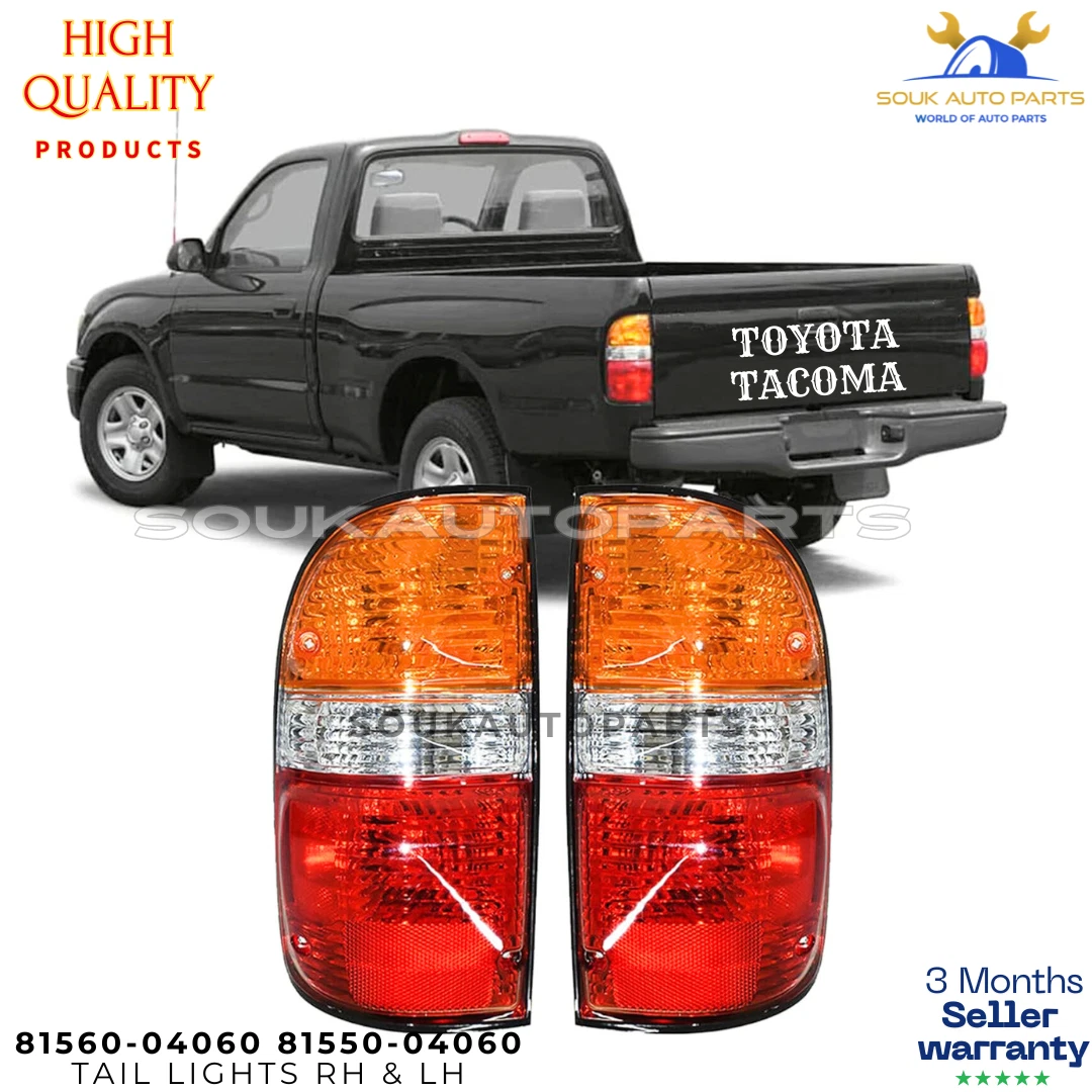 81560-04060 & 81550-04060 TAIL LIGHTS LAMPS W/BULBS For Toyota TACOMA 2001-2004