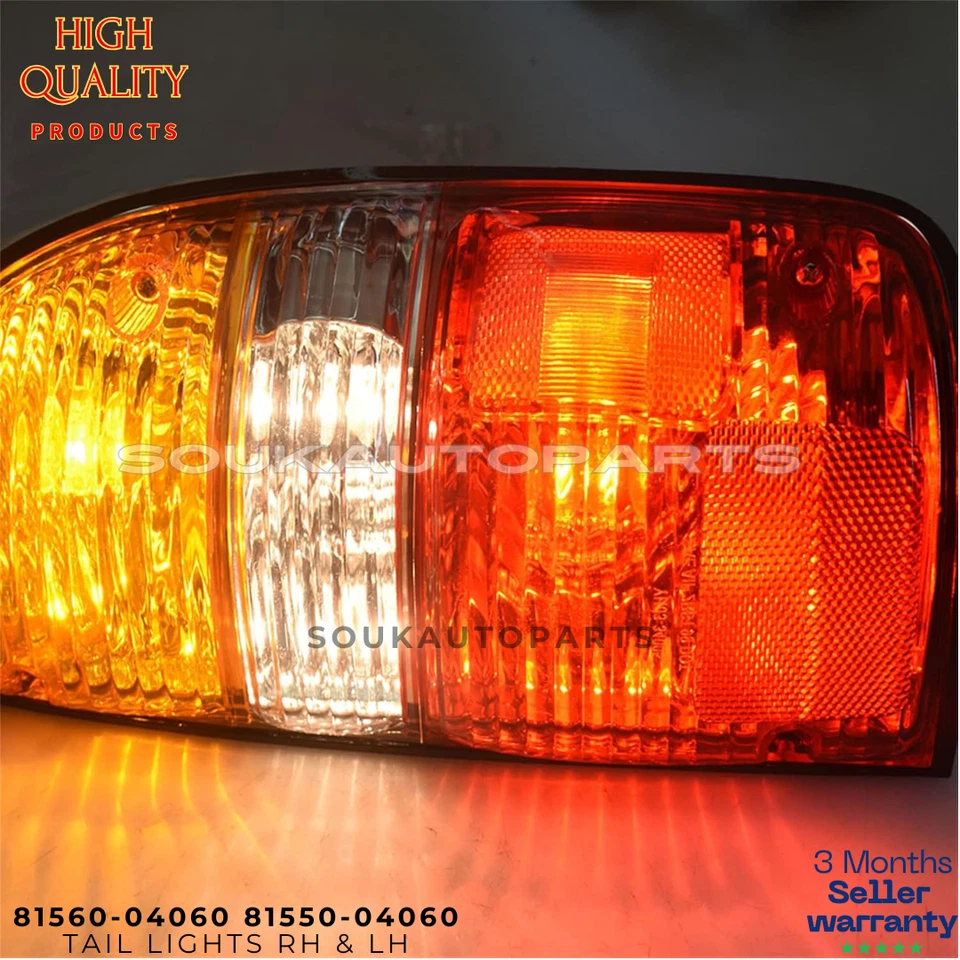81560-04060 & 81550-04060 TAIL LIGHTS LAMPS W/BULBS For Toyota TACOMA 2001-2004