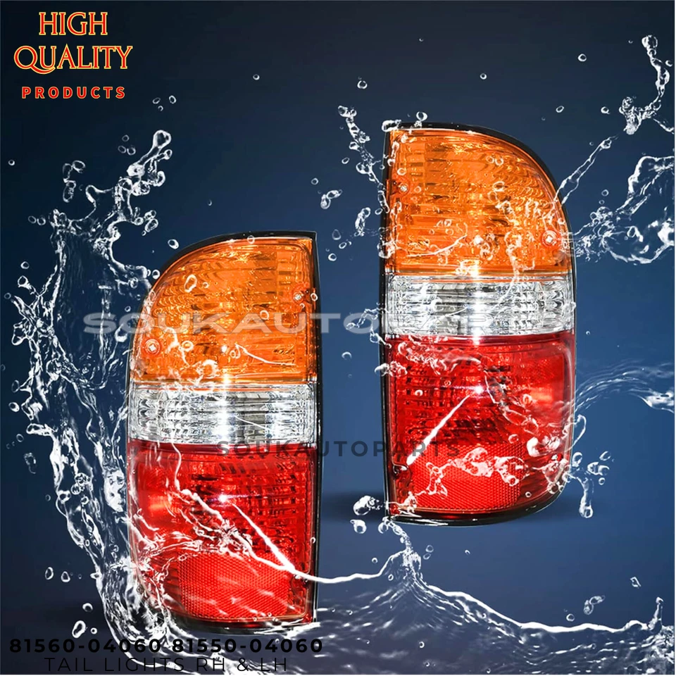 81560-04060 & 81550-04060 TAIL LIGHTS LAMPS W/BULBS For Toyota TACOMA 2001-2004