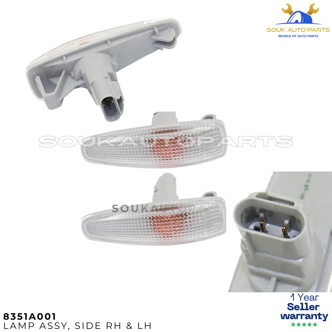 8351A001 2x Turn Signal Side Fender Marker Light For Mitsubishi Lancer Outlander
