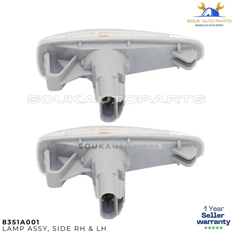 8351A001 2x Turn Signal Side Fender Marker Light For Mitsubishi Lancer Outlander