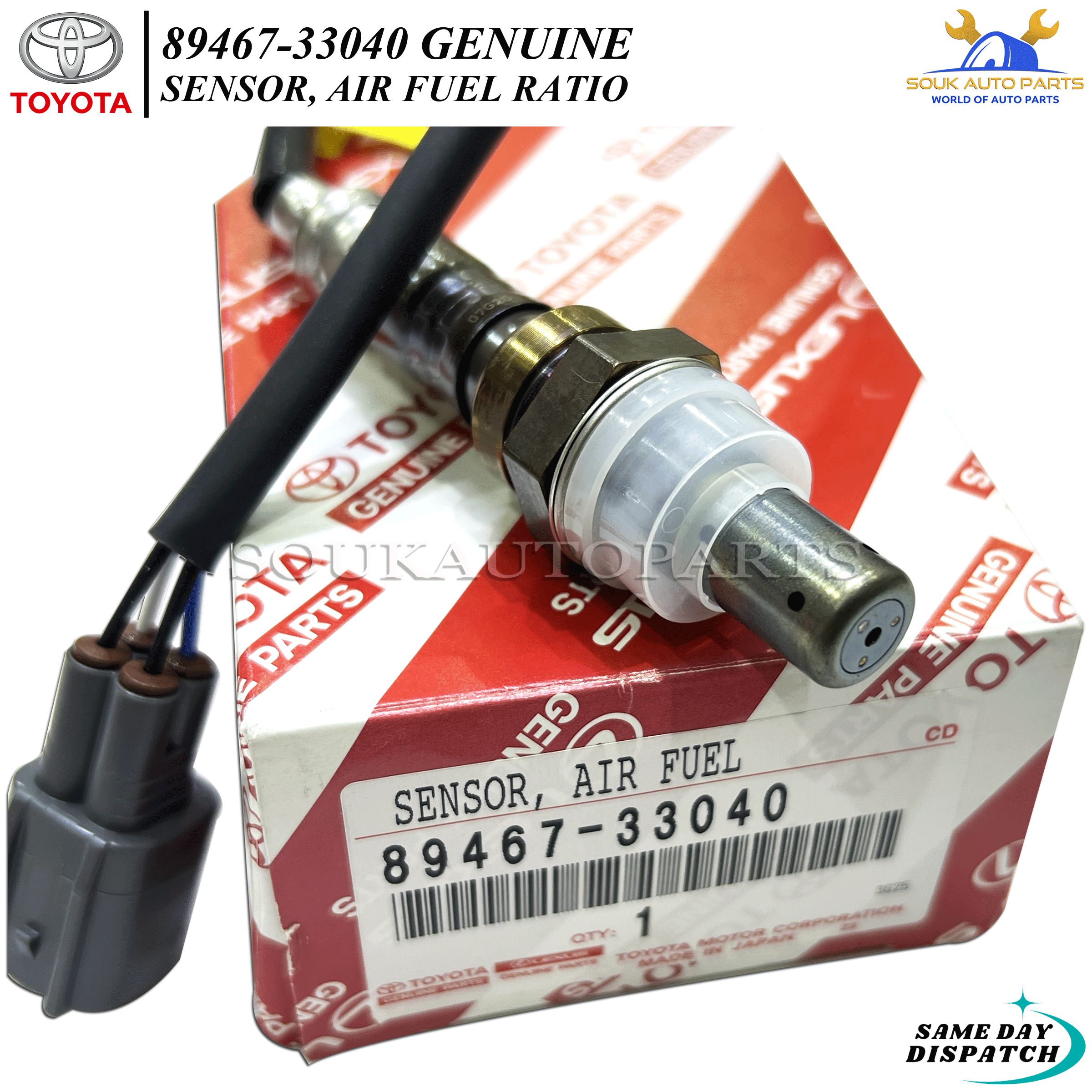 89467-33040 Genuine Toyota SENSOR, AIR FUEL RATIO 8946733040 OEM
