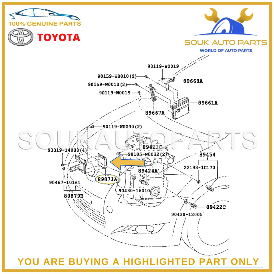 89871-71010 Genuine Toyota Hilux Prado Fortuner Injector Driver Module EDU