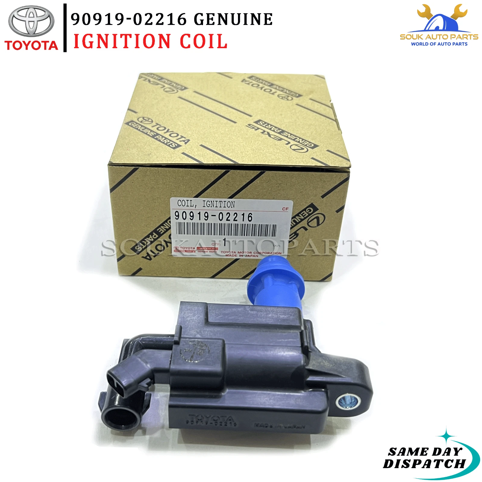 90919-02216 Genuine Toyota IGNITION COIL 1JZ/2JZ-GE/GTE For SUPRA Lexus 3.0L
