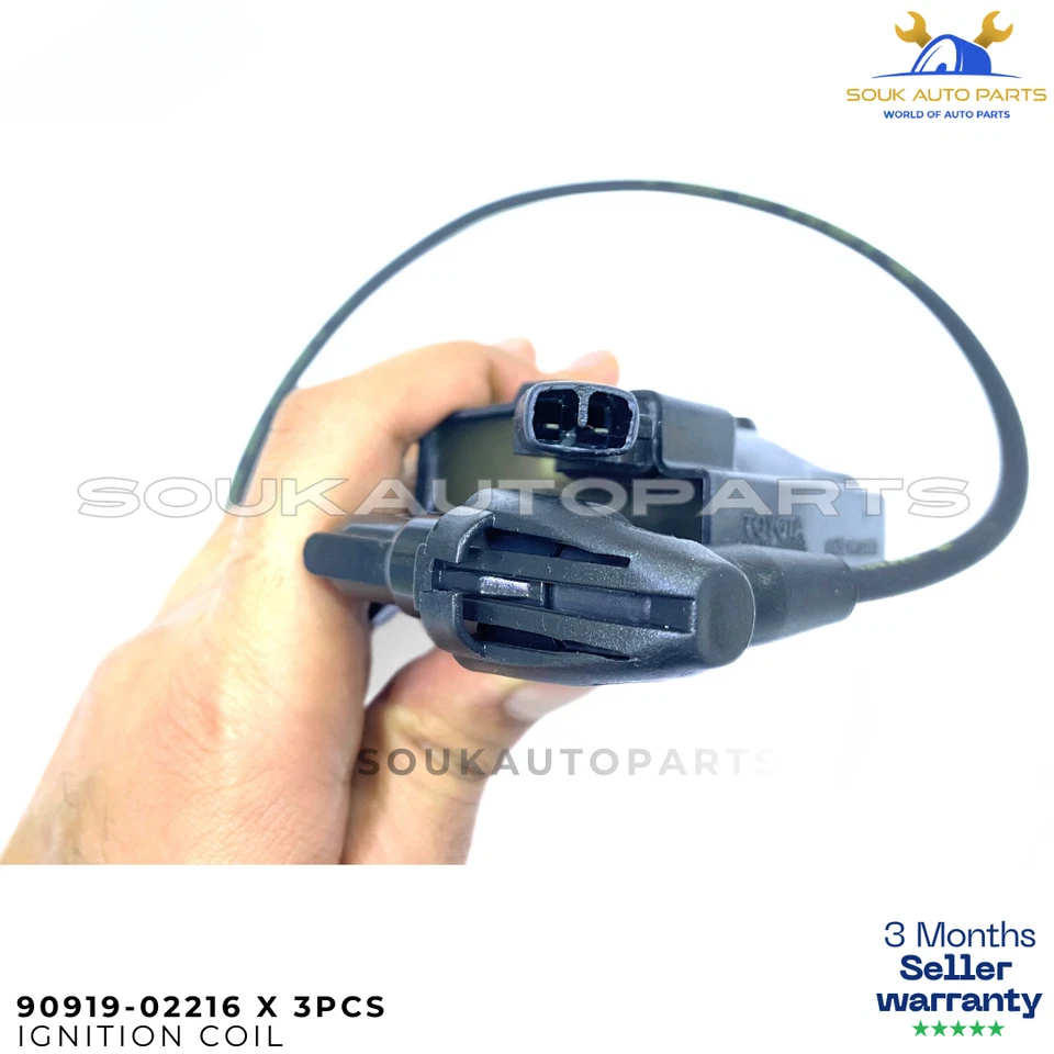 90919-02216 3xGenuine Toyota Lexus 1JZ 2JZ GE GTE VVTi Ignition Coil Set W/Wires