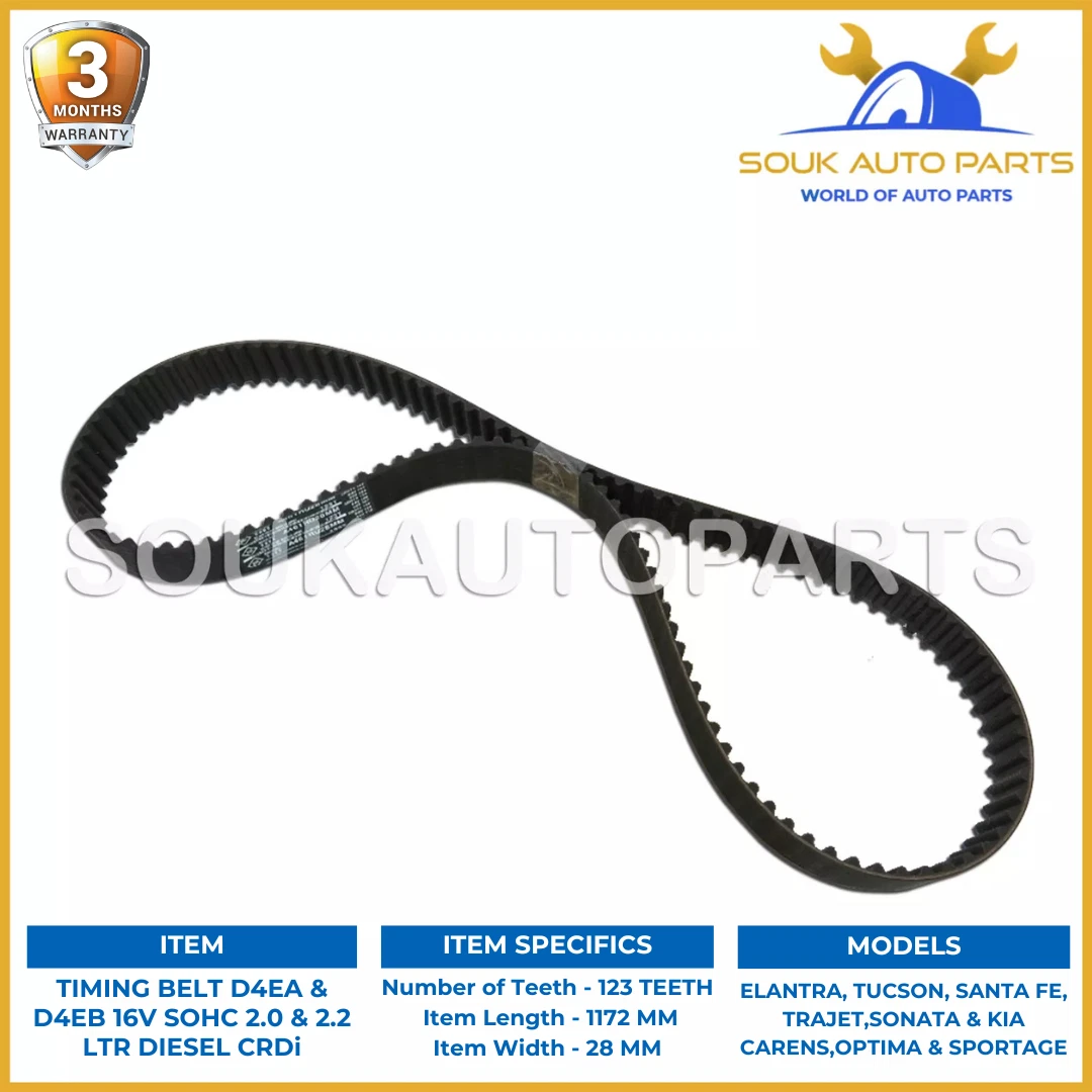A461RU28MM TIMING BELT D4EA D4EB For Hyundai TUCSON SONATA & KIA CARENS 2000-10