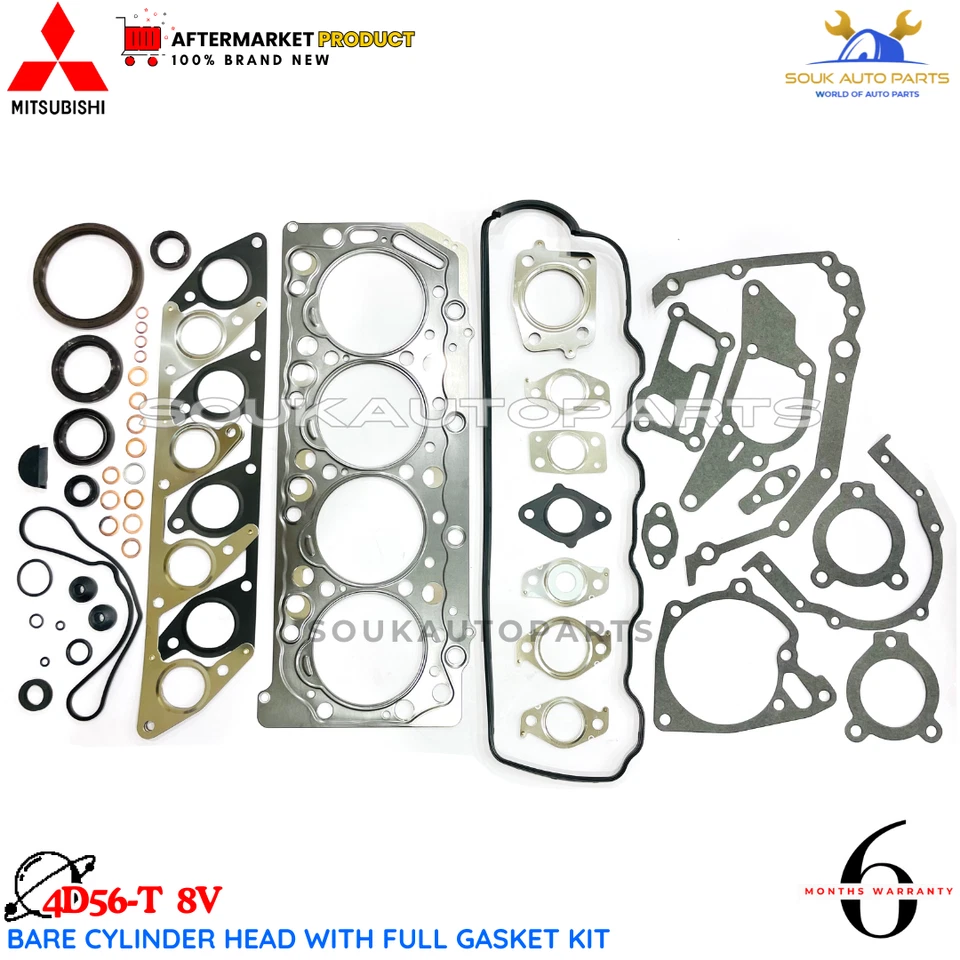 Bare Cylinder Head With Full Gasket kit 4D56-T 8V For Mitsubishi PAJERO L200