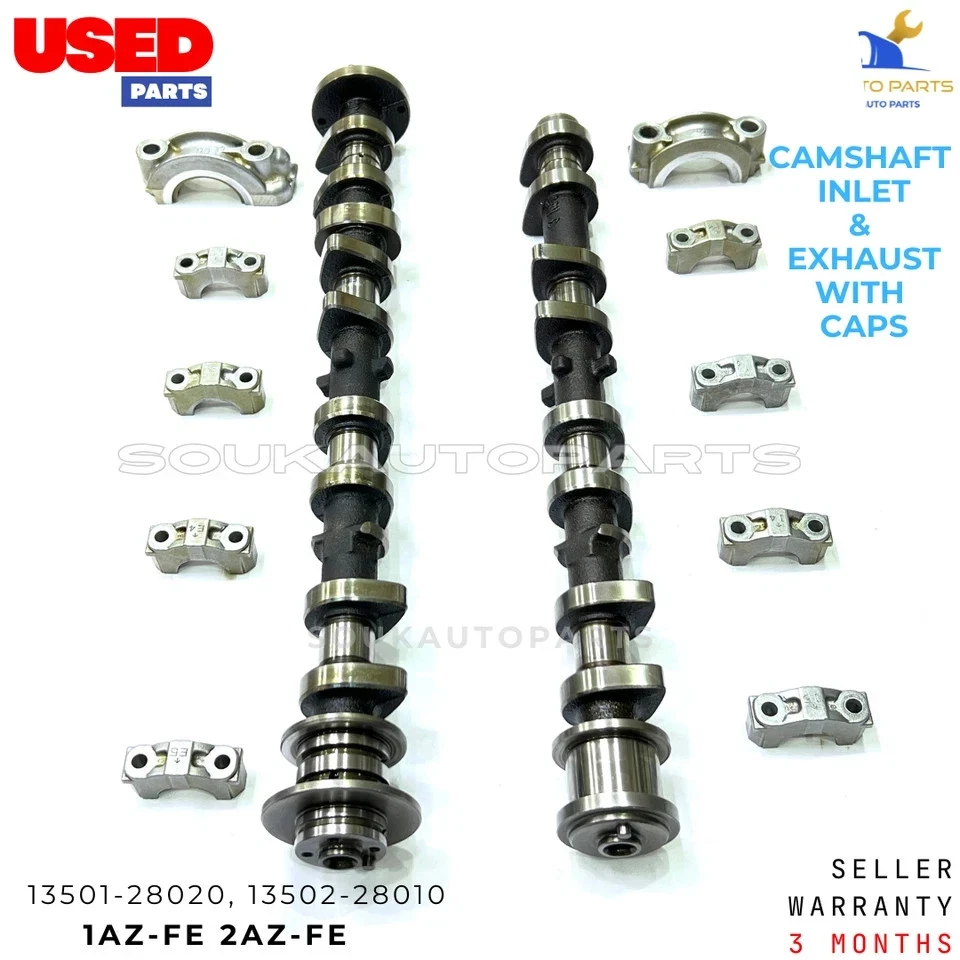 CAMSHAFTS INLET & EXHAUST + GEARS W/CAPS For TOYOTA 1AZ-FE 2AZ CAMRY 2.0 & 2.4L