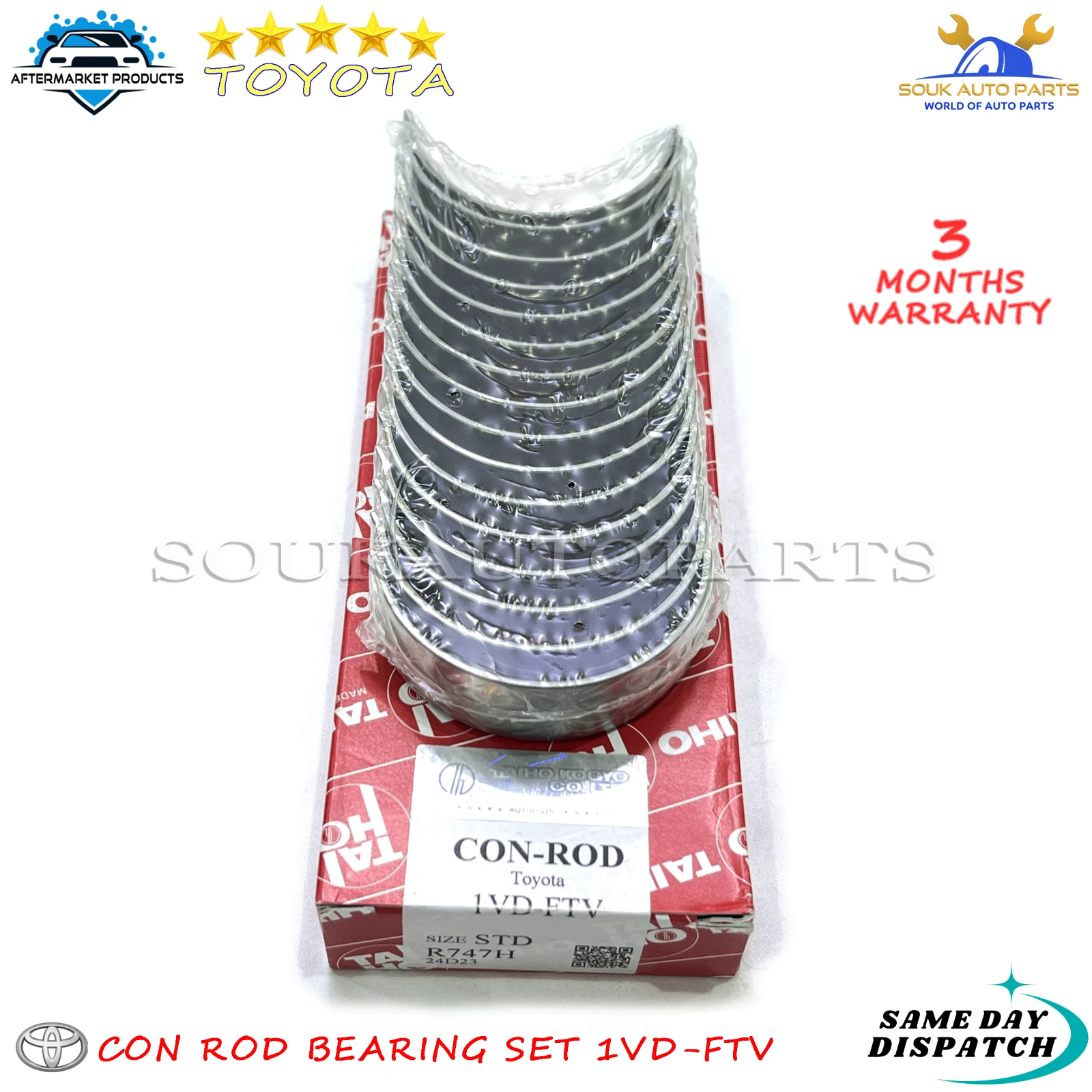 CON ROD BEARING SET 1VD-FTV 13041-51021 For Toyota LAND CRUISER 4.5Ltr 2007-2015