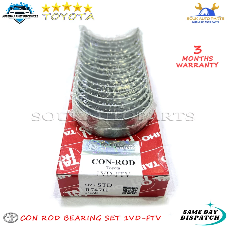 CON ROD BEARING SET 1VD-FTV 13041-51021 For Toyota LAND CRUISER 4.5Ltr 2007-2015