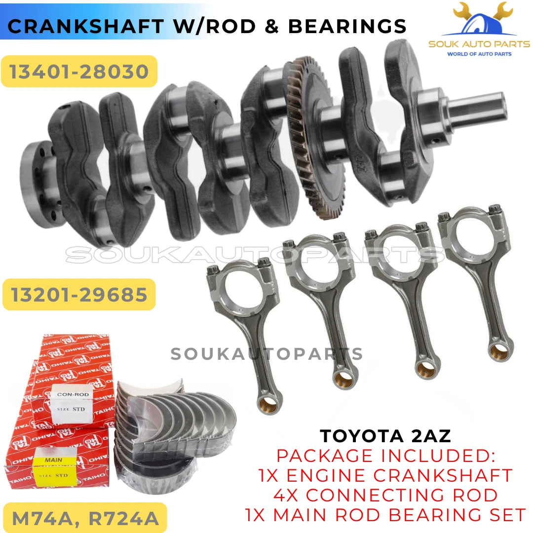 Crankshafts, Bearing & Connecting Rod 2AZ-FE For Scion xB Toyota Camry 2.4Ltr