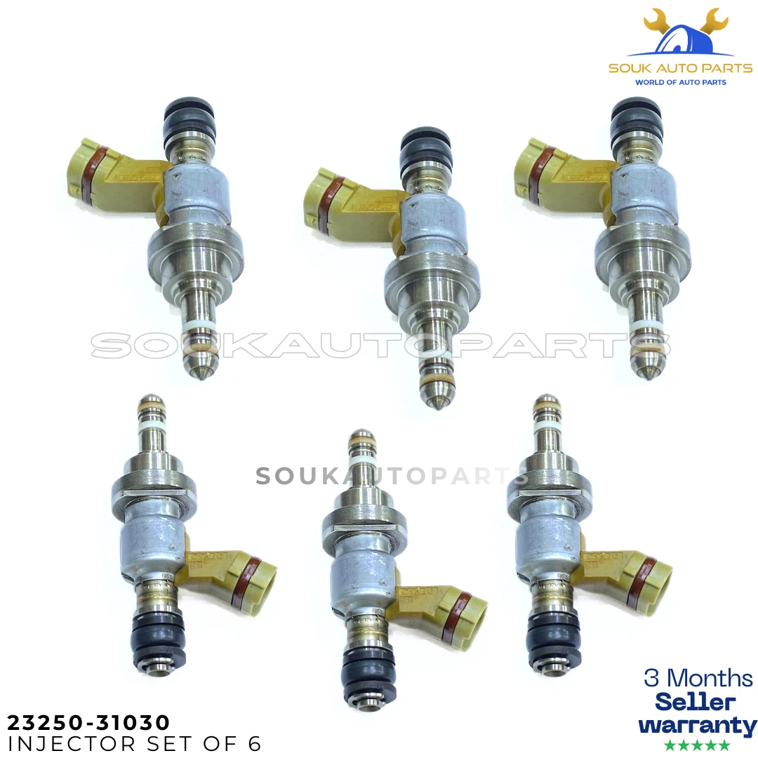 Genuine Lexus IS350 GS350 GS450h Fuel Injectors Set of 6 23250-31030 OEM USED